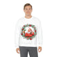 Christmas Wreath Santa Claus Traditional Unisex Heavy Blend™ Crewneck Sweatshirt Ichaku [Perfect Gifts Selection]