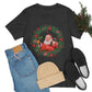 Christmas Wreath Santa Claus Traditional Unisex Jersey Short Sleeve T-Shirt Ichaku [Perfect Gifts Selection]