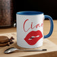 Ciao Hello Goodbye Red Lips Lipstick Classic Accent Coffee Mug 11oz Ichaku [Perfect Gifts Selection]