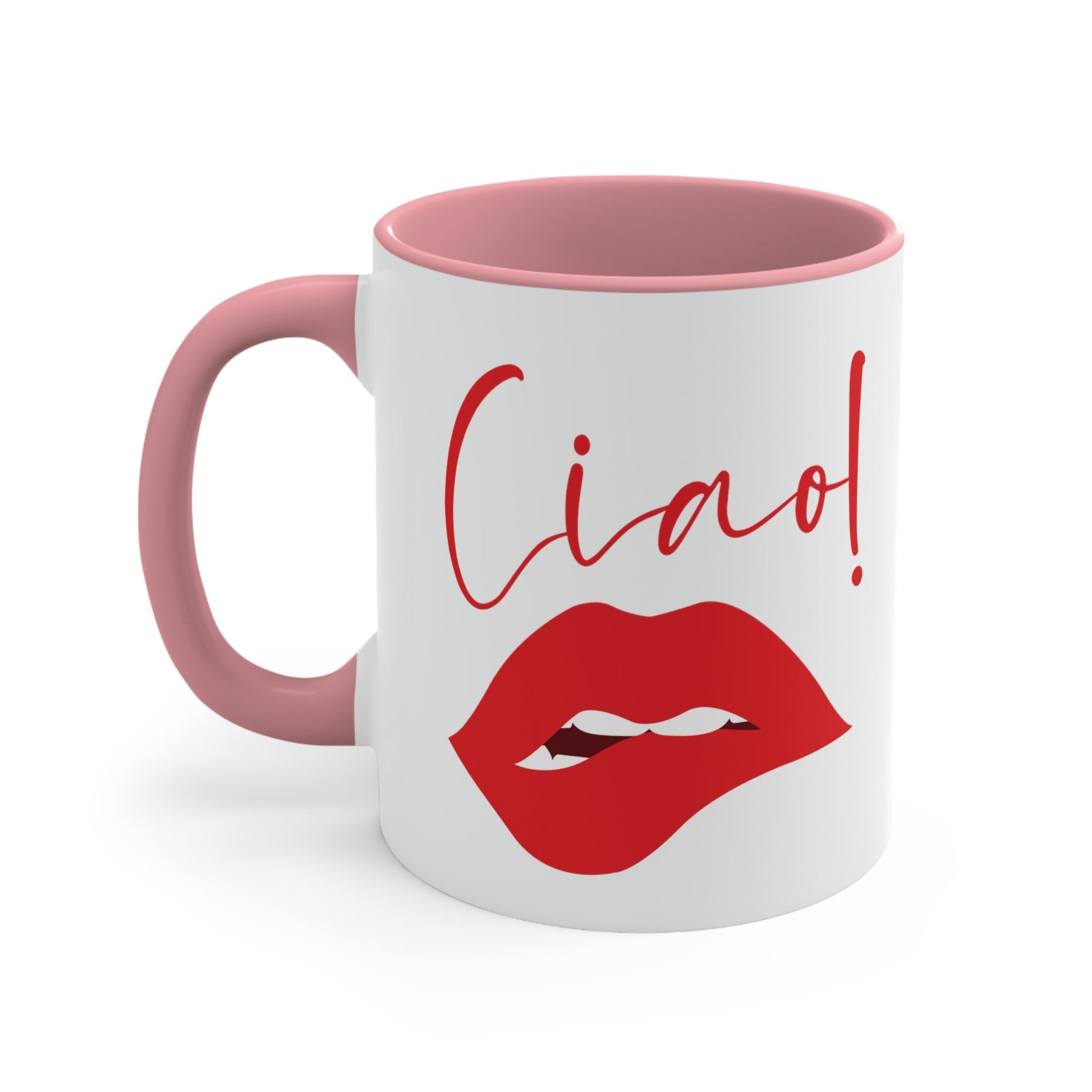 Ciao Hello Goodbye Red Lips Lipstick Classic Accent Coffee Mug 11oz Ichaku [Perfect Gifts Selection]