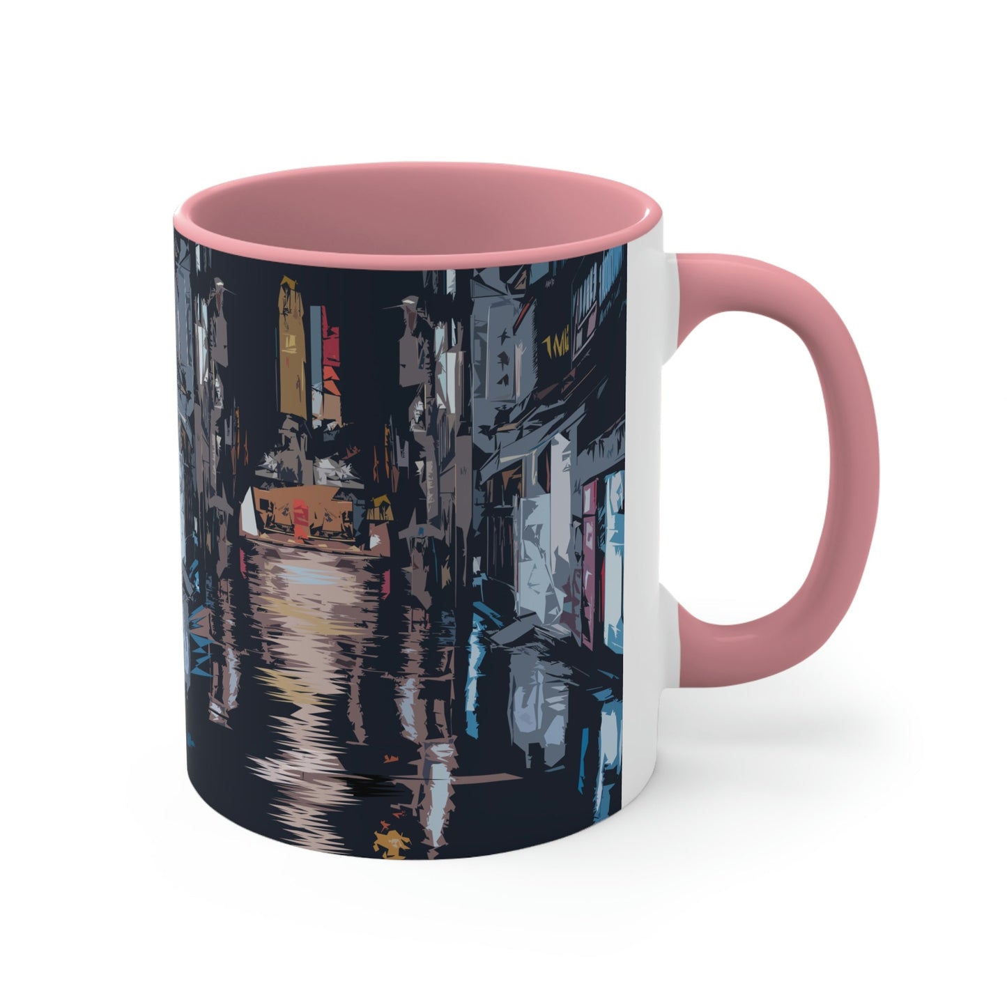 City Night Modern Abstract Art Classic Accent Coffee Mug 11oz Ichaku [Perfect Gifts Selection]