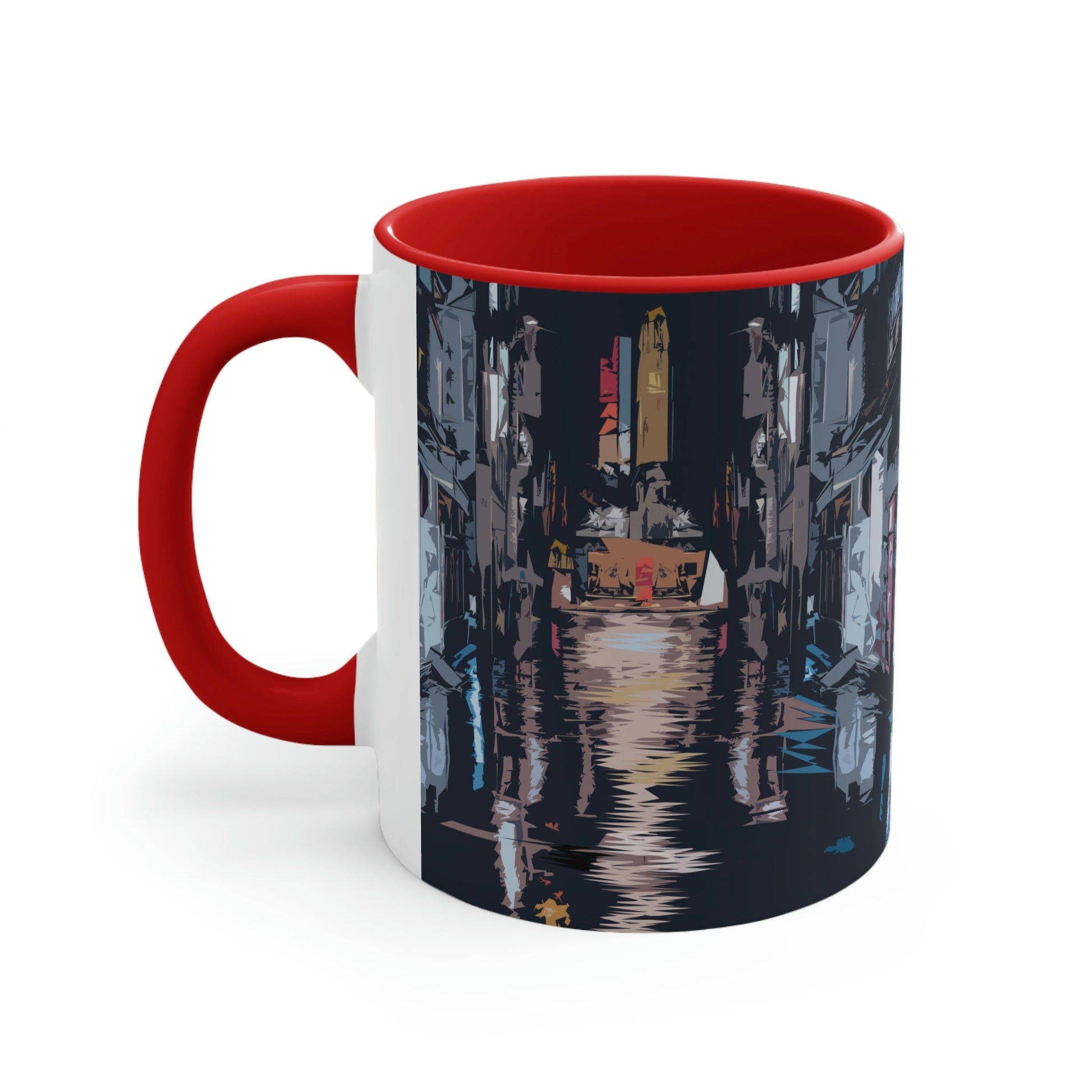 City Night Modern Abstract Art Classic Accent Coffee Mug 11oz Ichaku [Perfect Gifts Selection]