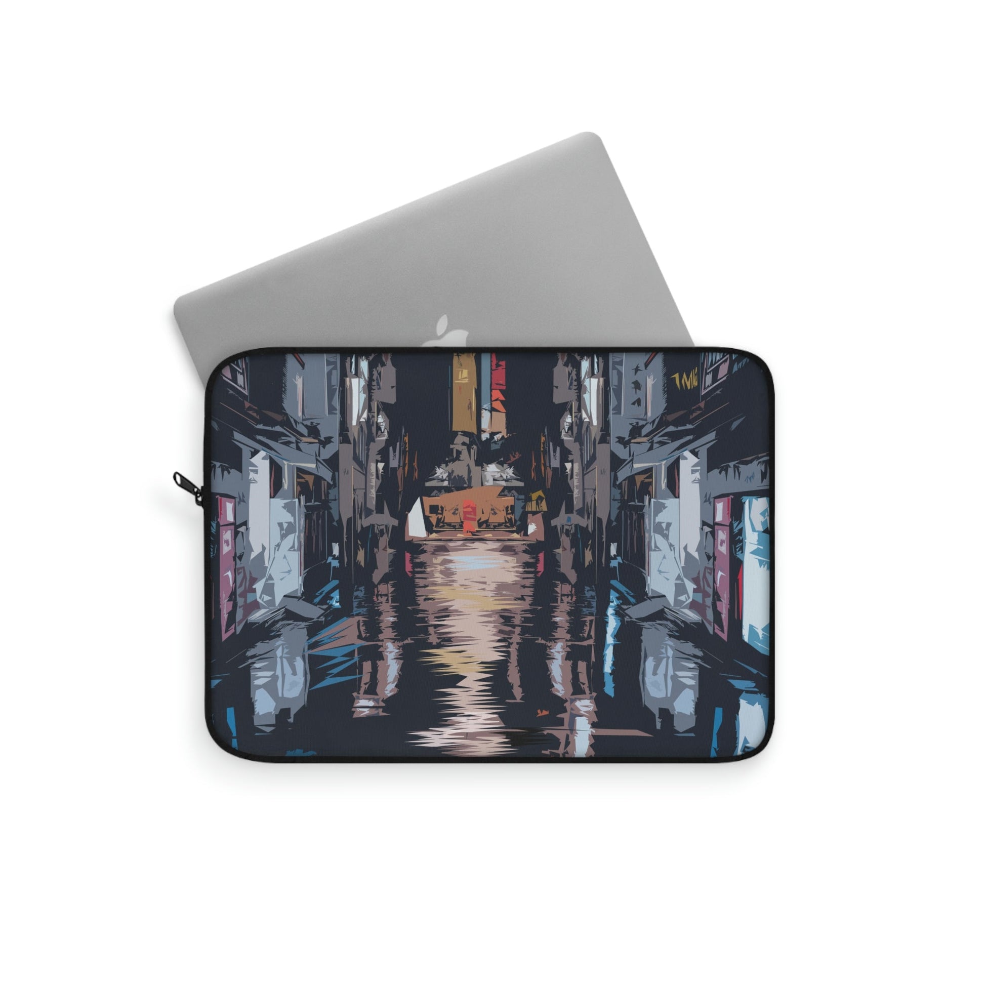 City Night Modern Abstract Art Laptop Sleeve Ichaku [Perfect Gifts Selection]