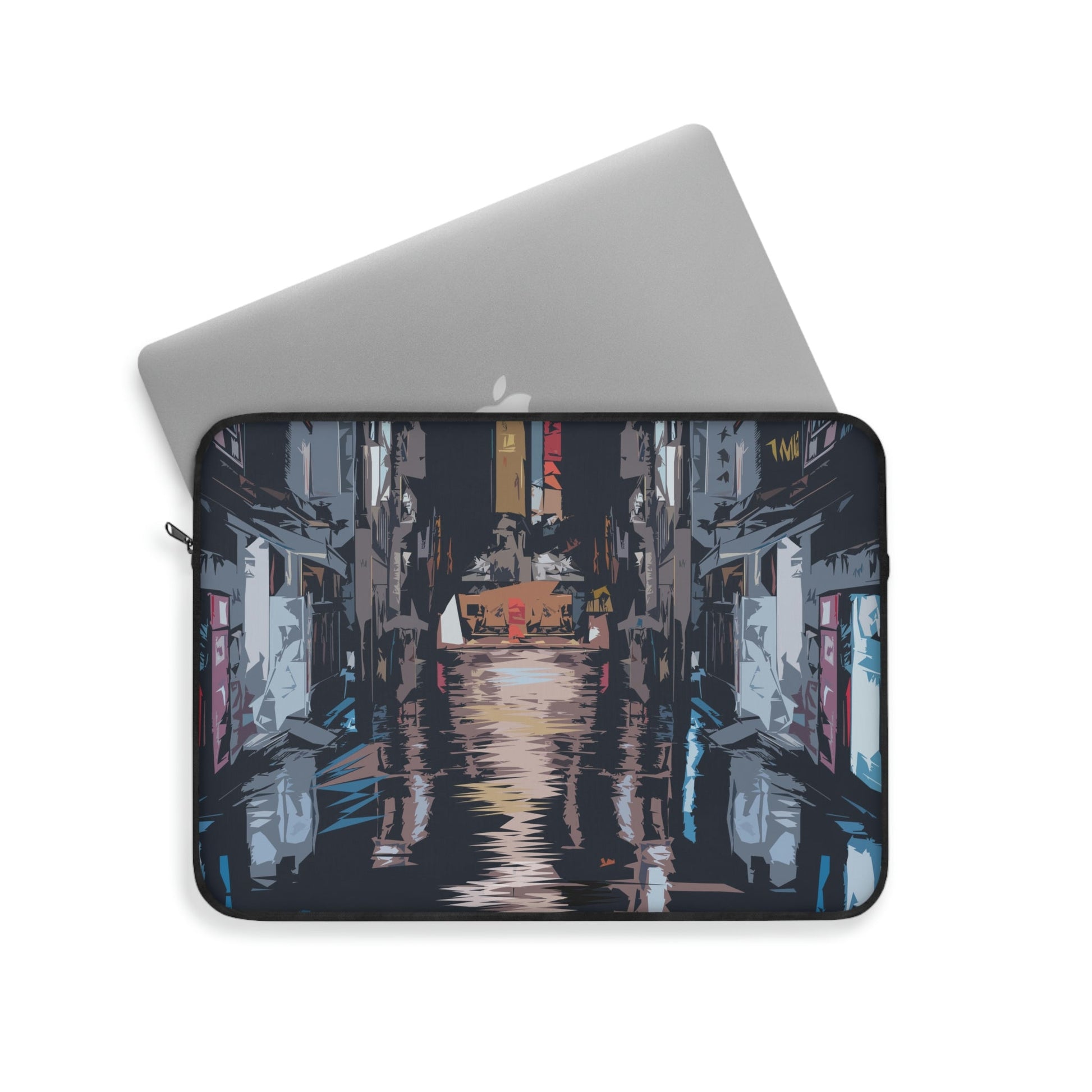 City Night Modern Abstract Art Laptop Sleeve Ichaku [Perfect Gifts Selection]