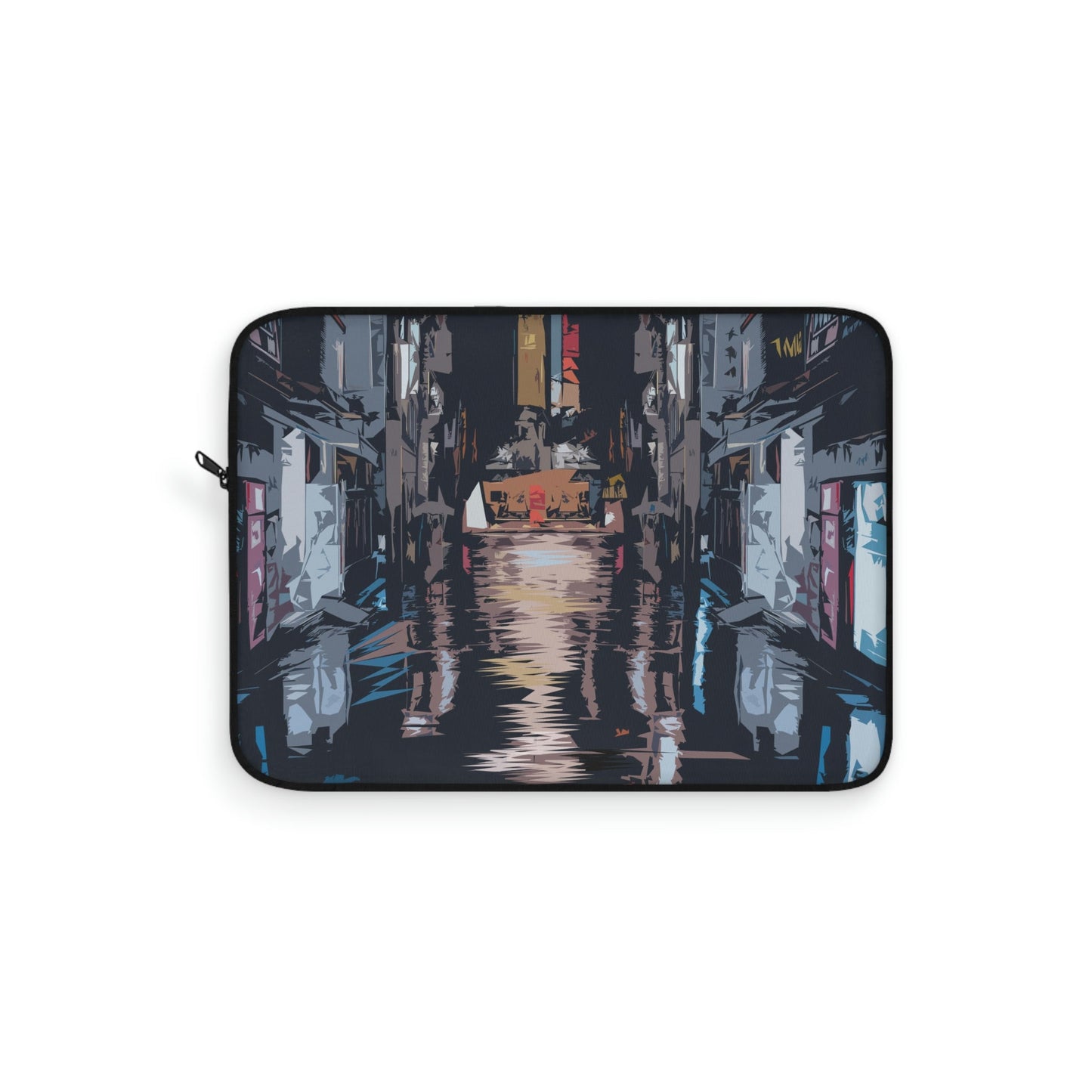 City Night Modern Abstract Art Laptop Sleeve Ichaku [Perfect Gifts Selection]