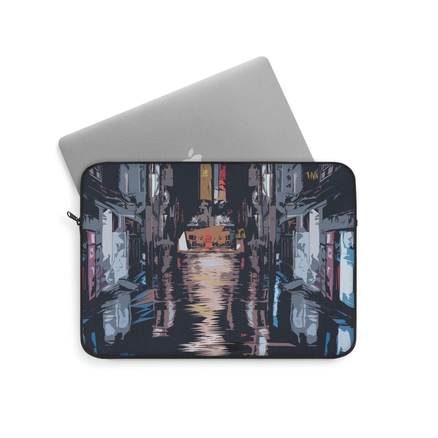 City Night Modern Abstract Art Laptop Sleeve Ichaku [Perfect Gifts Selection]