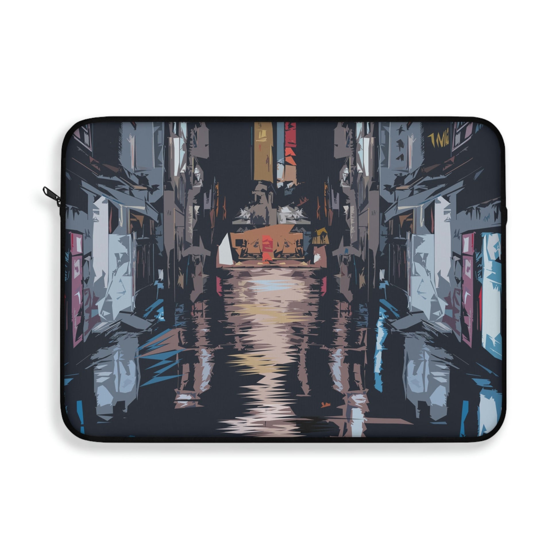 City Night Modern Abstract Art Laptop Sleeve Ichaku [Perfect Gifts Selection]