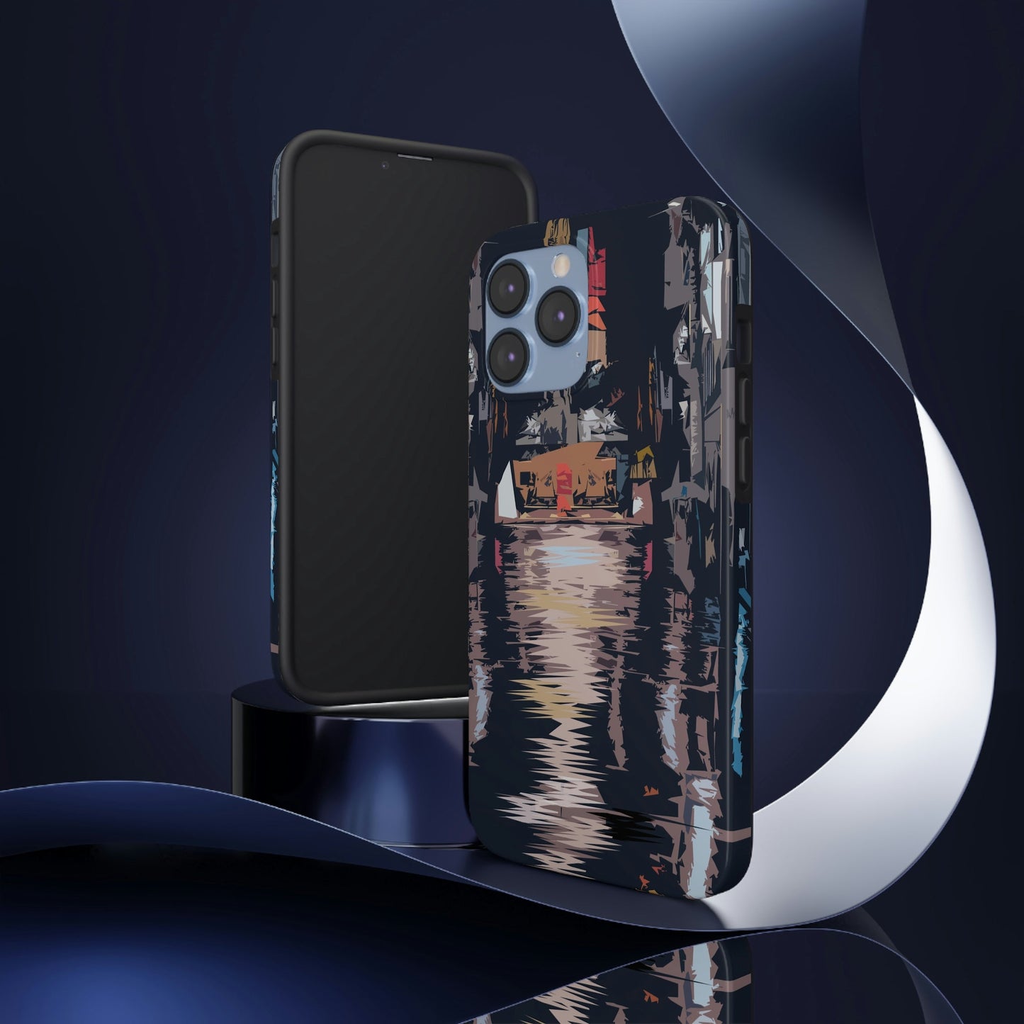 City Night Modern Abstract Art Tough Phone Cases Case-Mate Ichaku [Perfect Gifts Selection]