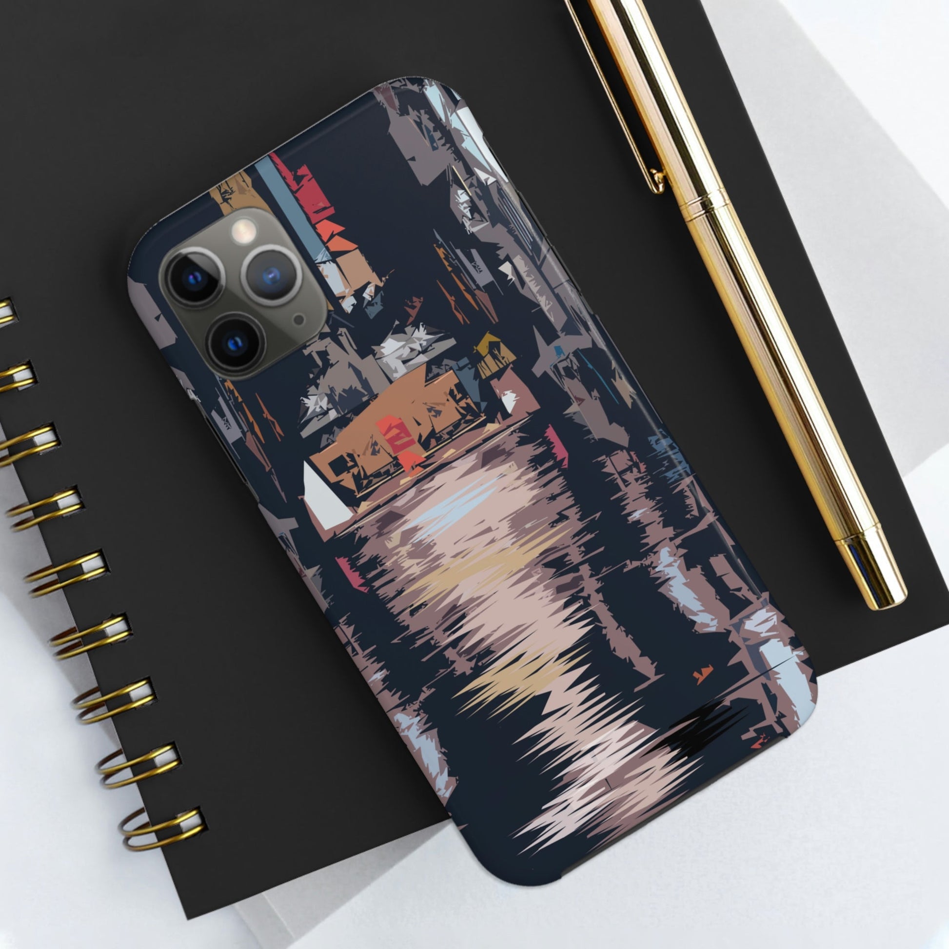 City Night Modern Abstract Art Tough Phone Cases Case-Mate Ichaku [Perfect Gifts Selection]