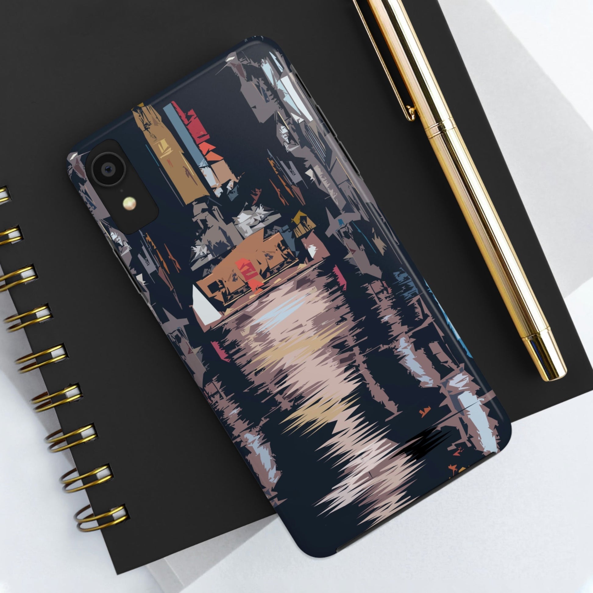 City Night Modern Abstract Art Tough Phone Cases Case-Mate Ichaku [Perfect Gifts Selection]