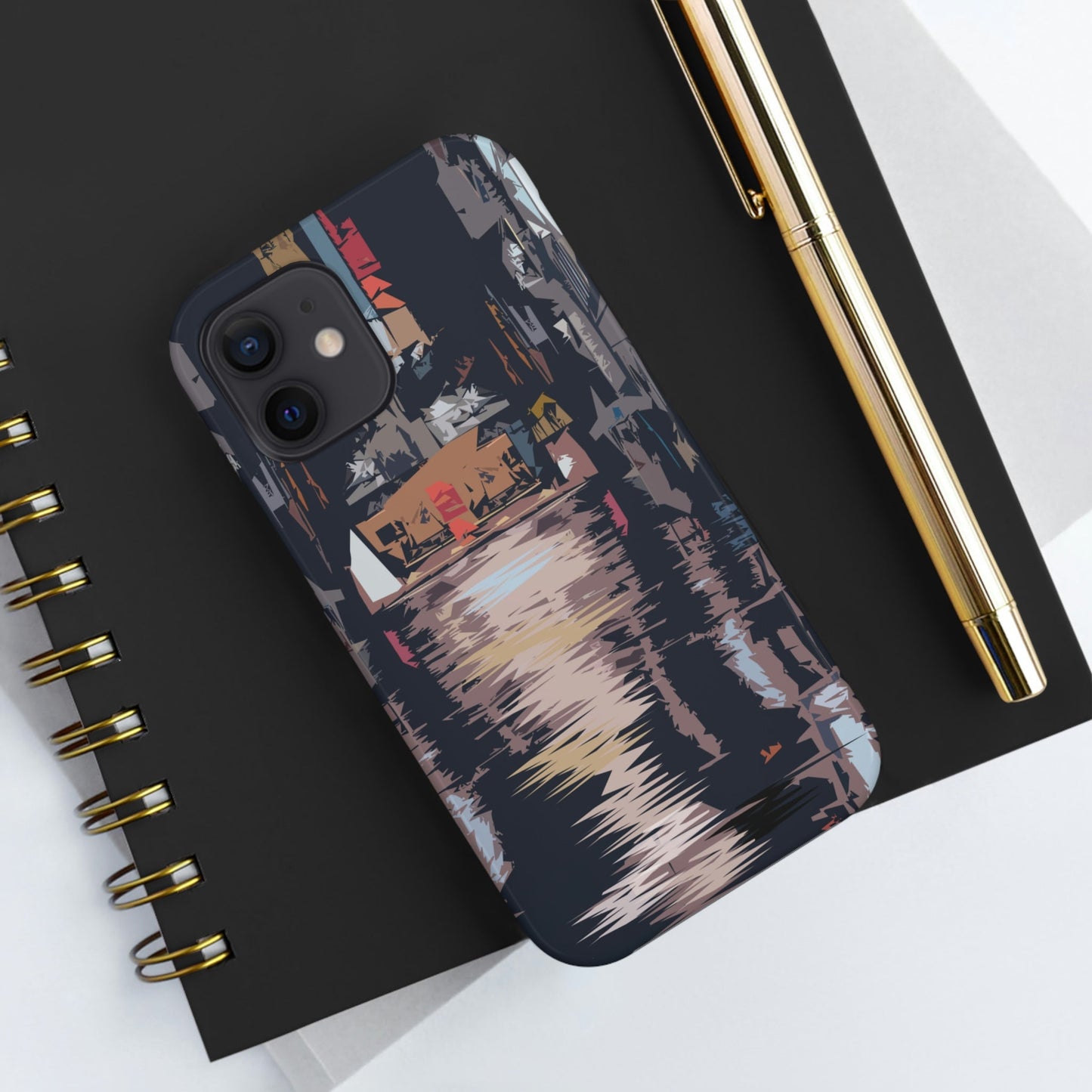 City Night Modern Abstract Art Tough Phone Cases Case-Mate Ichaku [Perfect Gifts Selection]