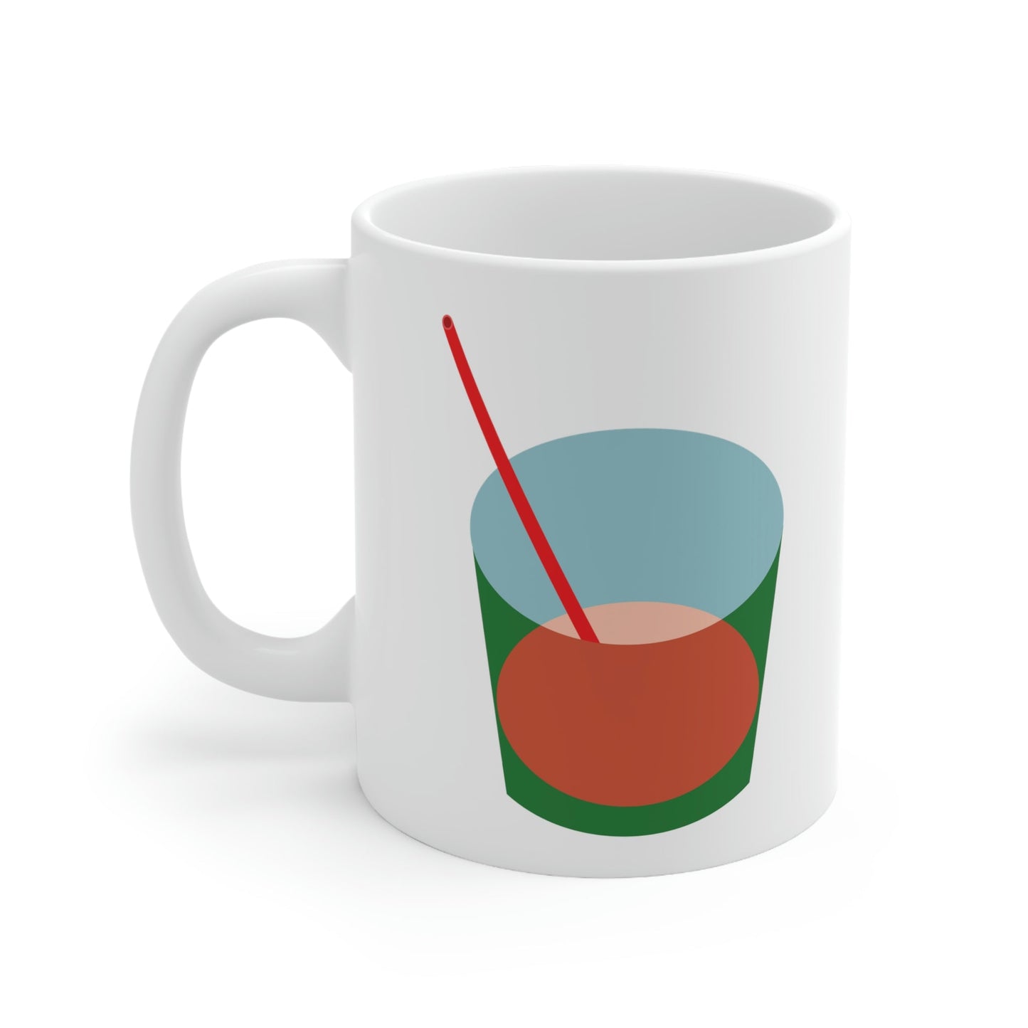 Cocktail Minimal Art Illustration Kitchen Drinks Aesthetic Ceramic Mug 11oz Ichaku [Perfect Gifts Selection]