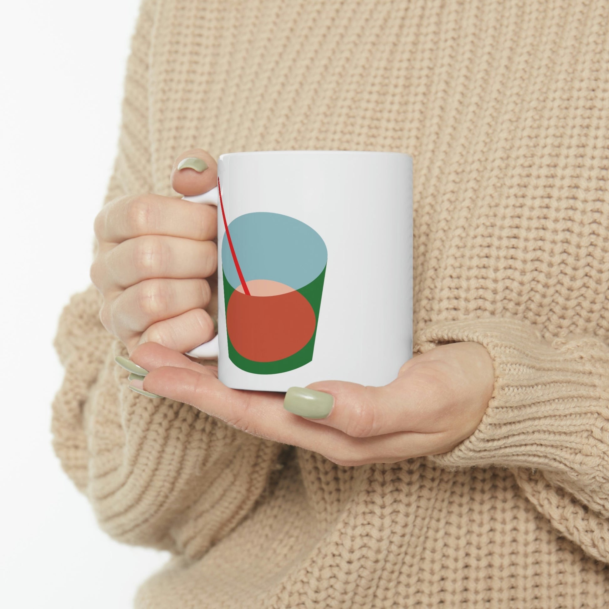 Cocktail Minimal Art Illustration Kitchen Drinks Aesthetic Ceramic Mug 11oz Ichaku [Perfect Gifts Selection]