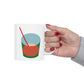 Cocktail Minimal Art Illustration Kitchen Drinks Aesthetic Ceramic Mug 11oz Ichaku [Perfect Gifts Selection]