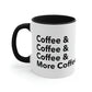 Coffee Lovers Quotes Caffeine Lover Accent Coffee Mug 11oz Ichaku [Perfect Gifts Selection]