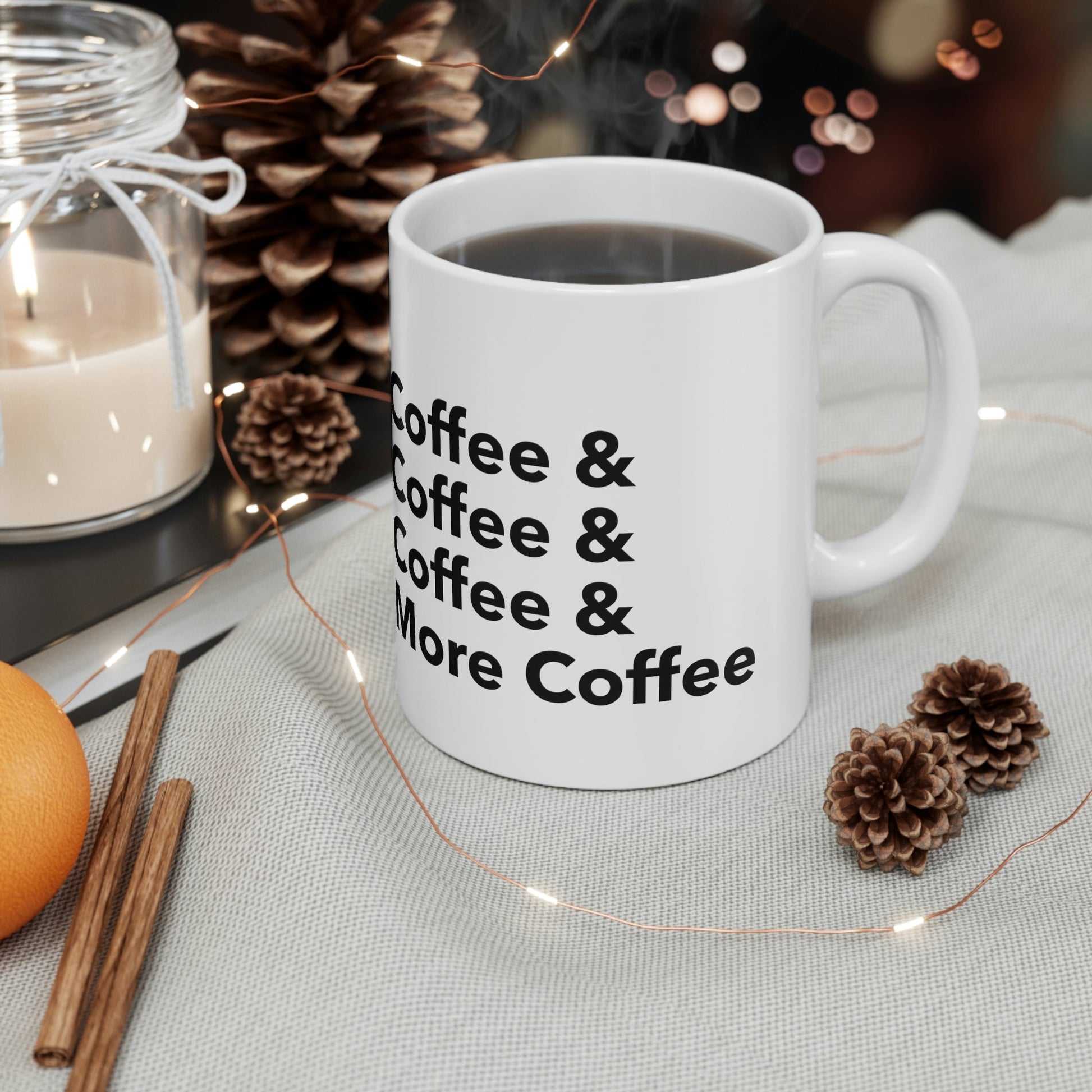 Coffee Lovers Quotes Caffeine Lover Ceramic Mug 11oz Ichaku [Perfect Gifts Selection]