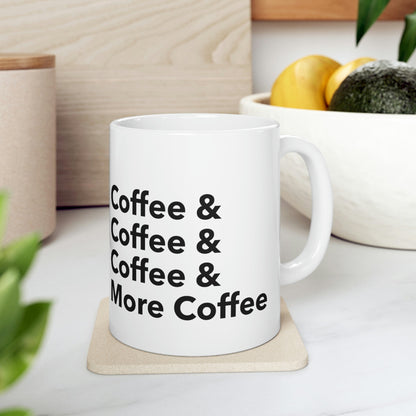 Coffee Lovers Quotes Caffeine Lover Ceramic Mug 11oz Ichaku [Perfect Gifts Selection]