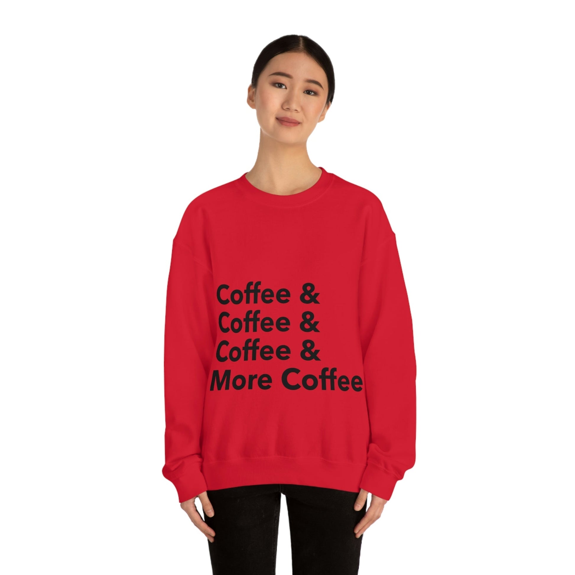 Coffee Lovers Quotes Caffeine Lover Unisex Heavy Blend™ Crewneck Sweatshirt Ichaku [Perfect Gifts Selection]