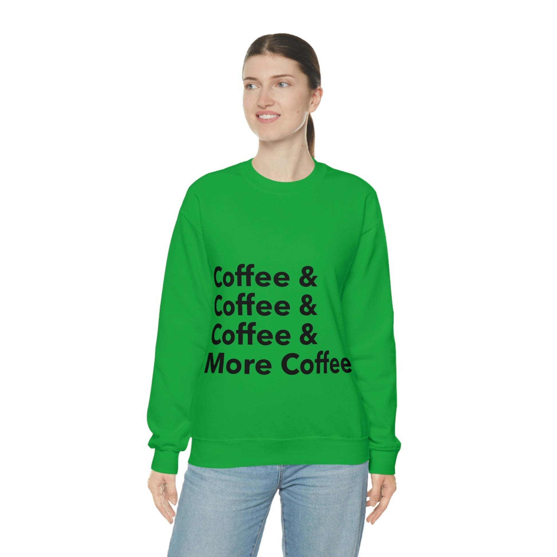 Coffee Lovers Quotes Caffeine Lover Unisex Heavy Blend™ Crewneck Sweatshirt Ichaku [Perfect Gifts Selection]