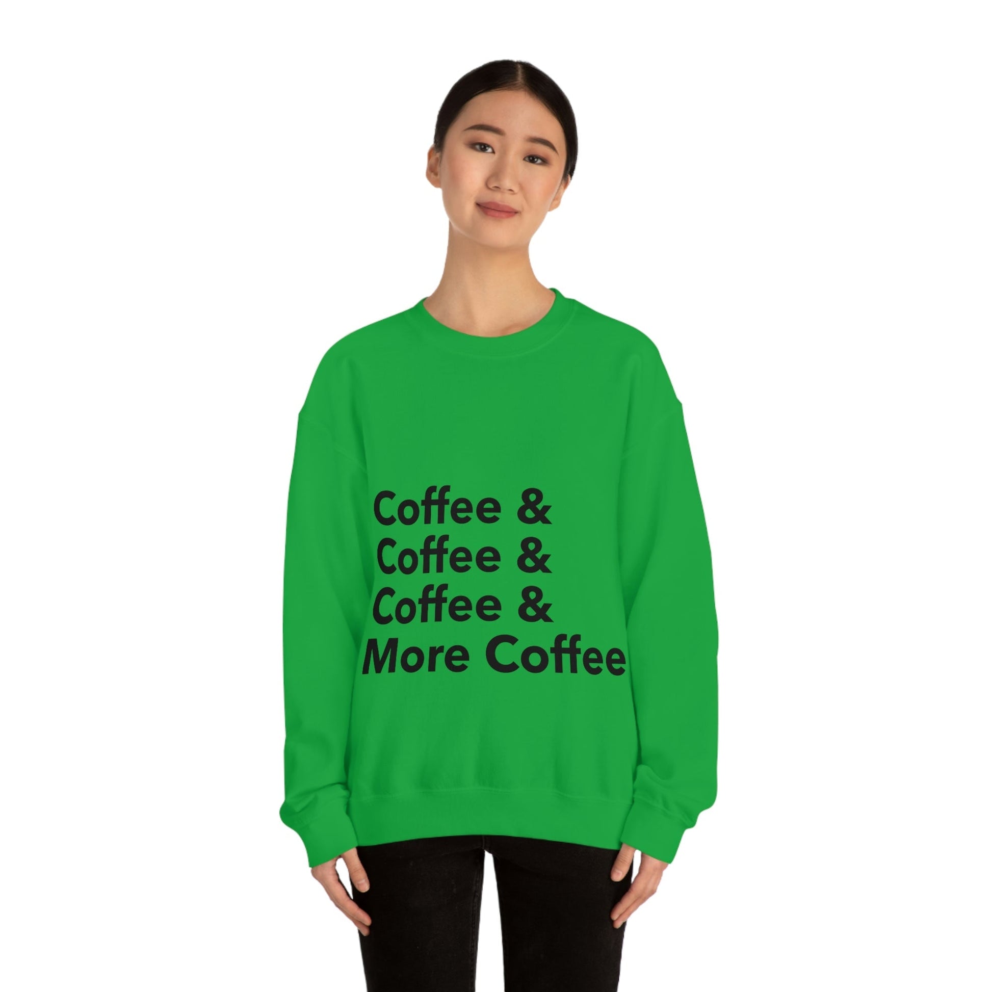 Coffee Lovers Quotes Caffeine Lover Unisex Heavy Blend™ Crewneck Sweatshirt Ichaku [Perfect Gifts Selection]