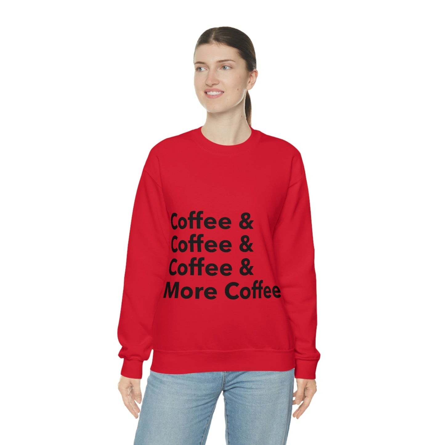 Coffee Lovers Quotes Caffeine Lover Unisex Heavy Blend™ Crewneck Sweatshirt Ichaku [Perfect Gifts Selection]