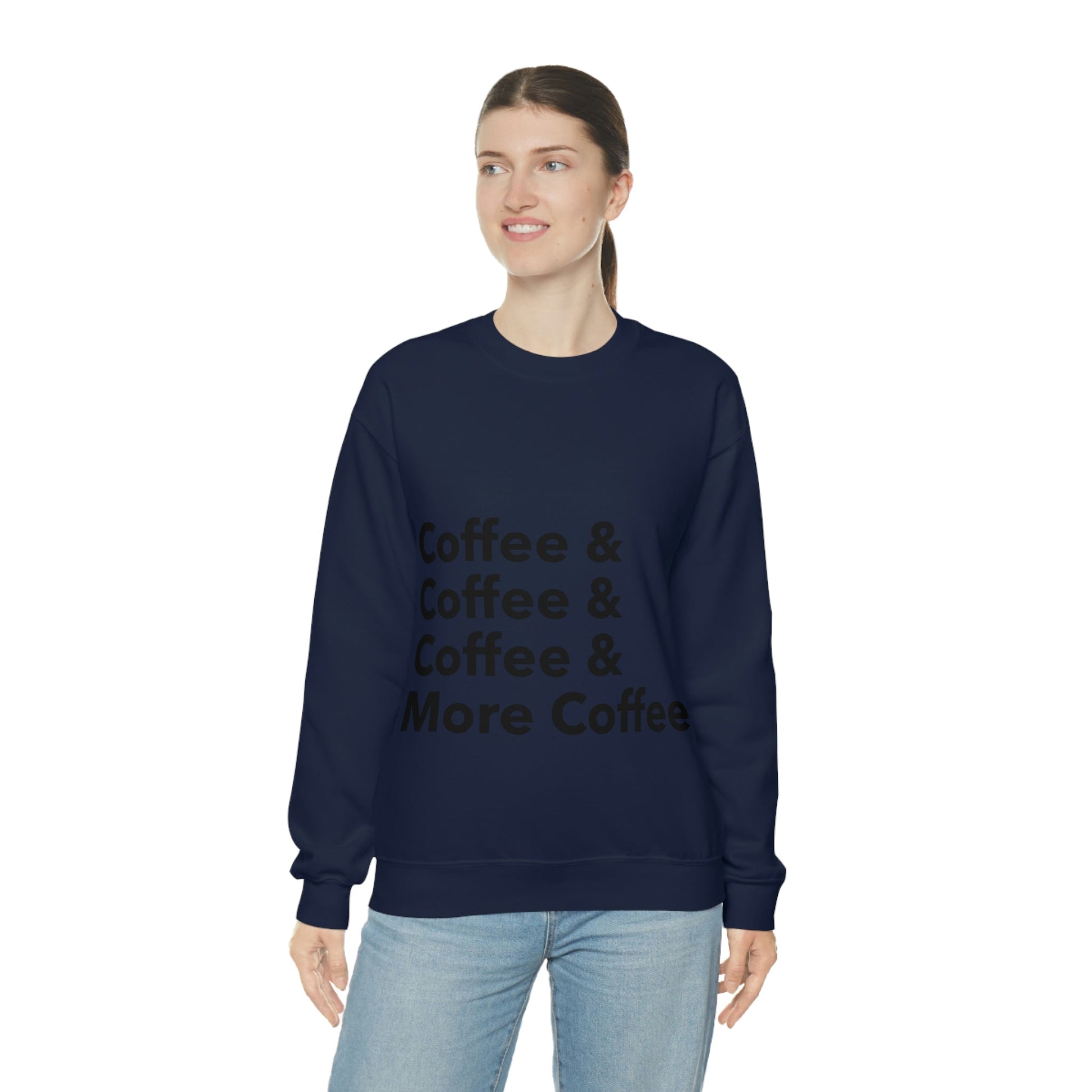 Coffee Lovers Quotes Caffeine Lover Unisex Heavy Blend™ Crewneck Sweatshirt Ichaku [Perfect Gifts Selection]