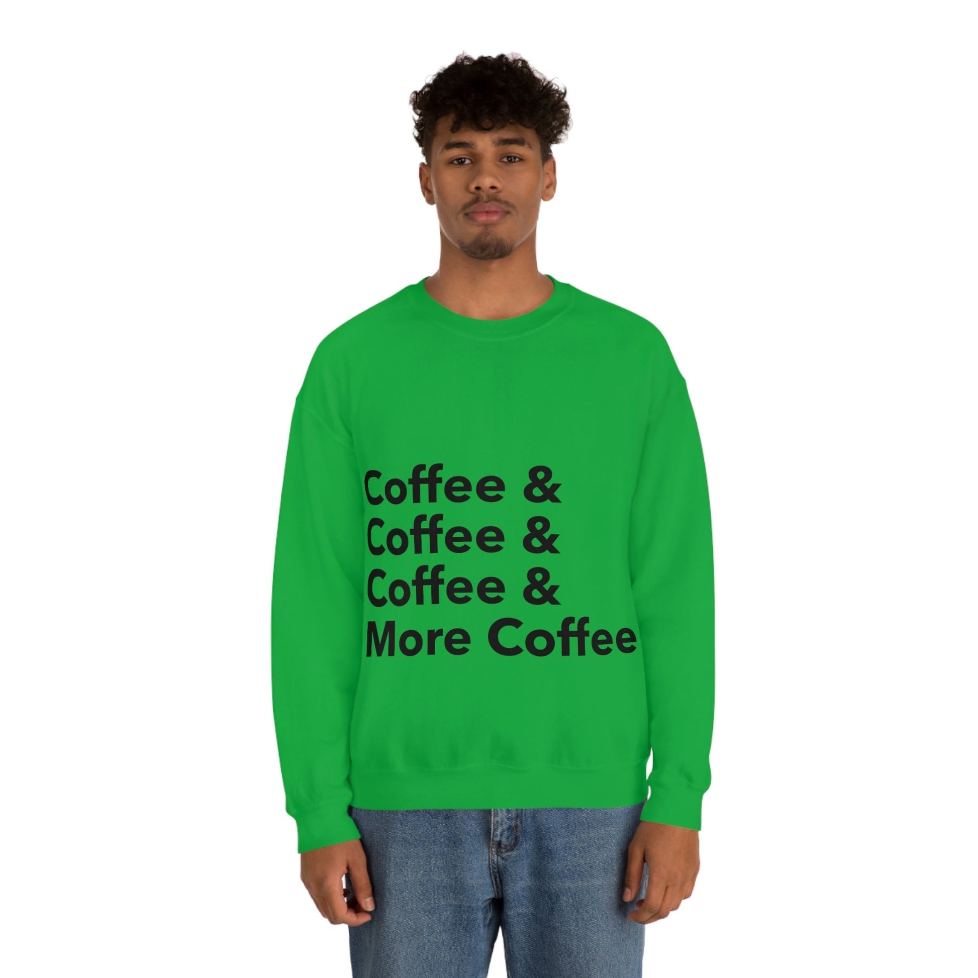 Coffee Lovers Quotes Caffeine Lover Unisex Heavy Blend™ Crewneck Sweatshirt Ichaku [Perfect Gifts Selection]