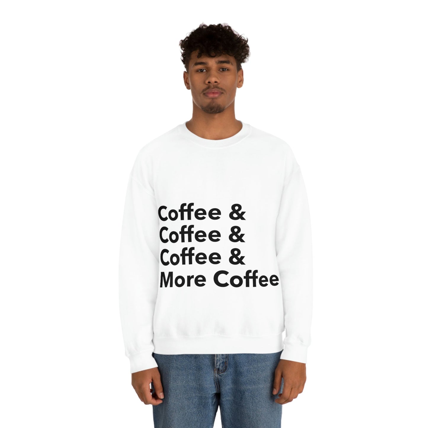 Coffee Lovers Quotes Caffeine Lover Unisex Heavy Blend™ Crewneck Sweatshirt Ichaku [Perfect Gifts Selection]