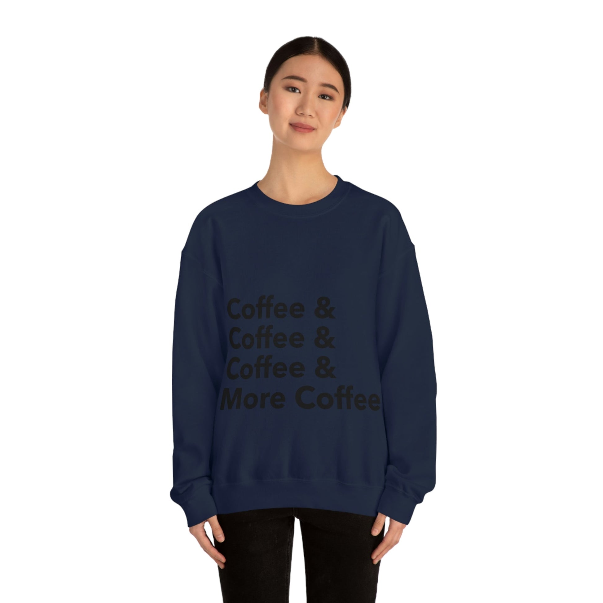 Coffee Lovers Quotes Caffeine Lover Unisex Heavy Blend™ Crewneck Sweatshirt Ichaku [Perfect Gifts Selection]