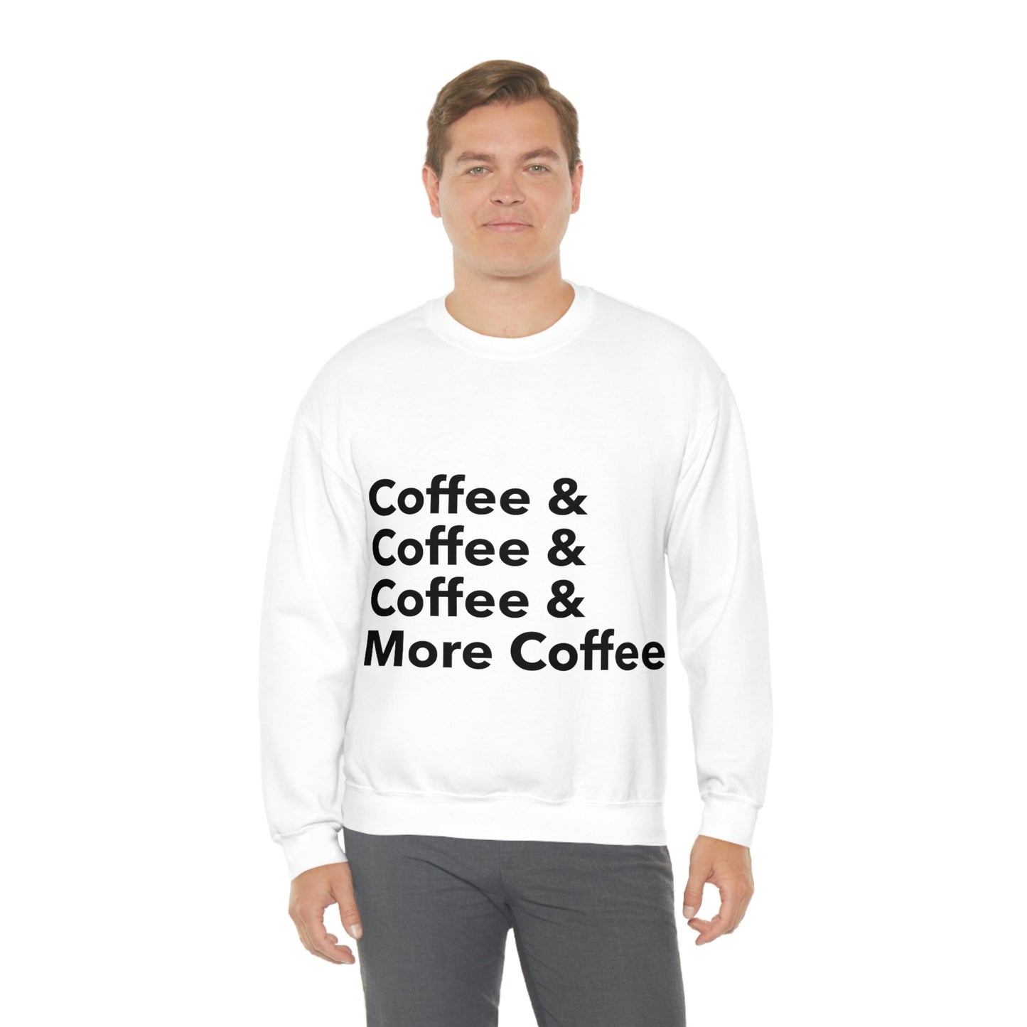 Coffee Lovers Quotes Caffeine Lover Unisex Heavy Blend™ Crewneck Sweatshirt Ichaku [Perfect Gifts Selection]