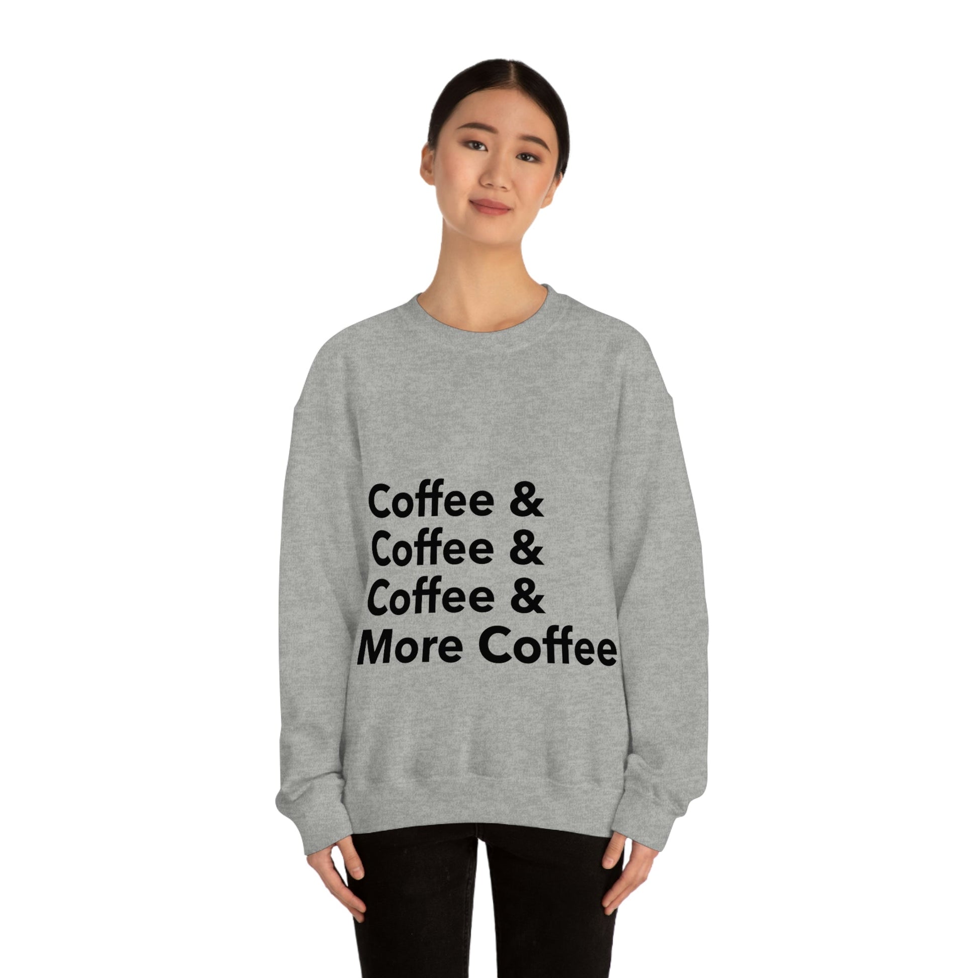 Coffee Lovers Quotes Caffeine Lover Unisex Heavy Blend™ Crewneck Sweatshirt Ichaku [Perfect Gifts Selection]