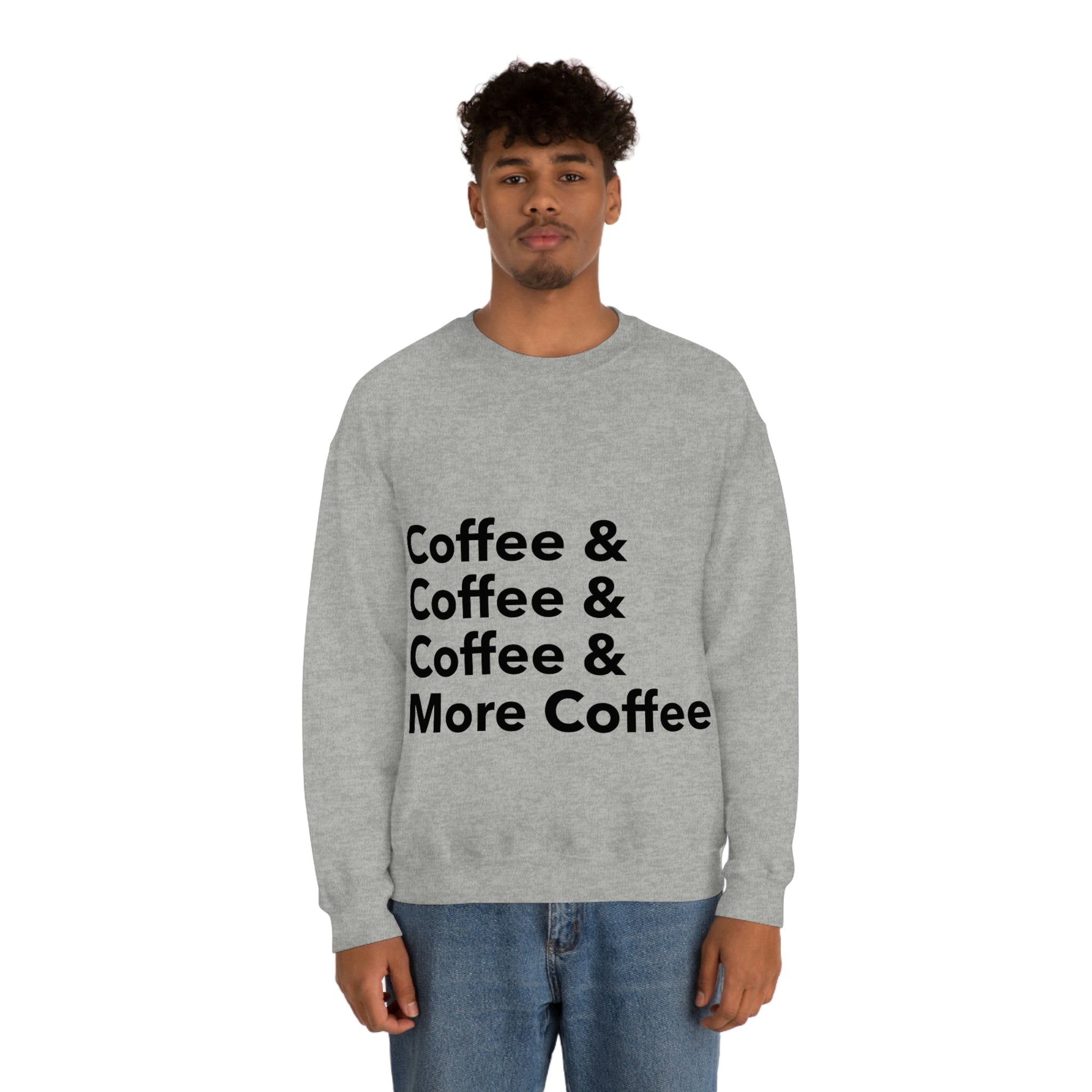 Coffee Lovers Quotes Caffeine Lover Unisex Heavy Blend™ Crewneck Sweatshirt Ichaku [Perfect Gifts Selection]