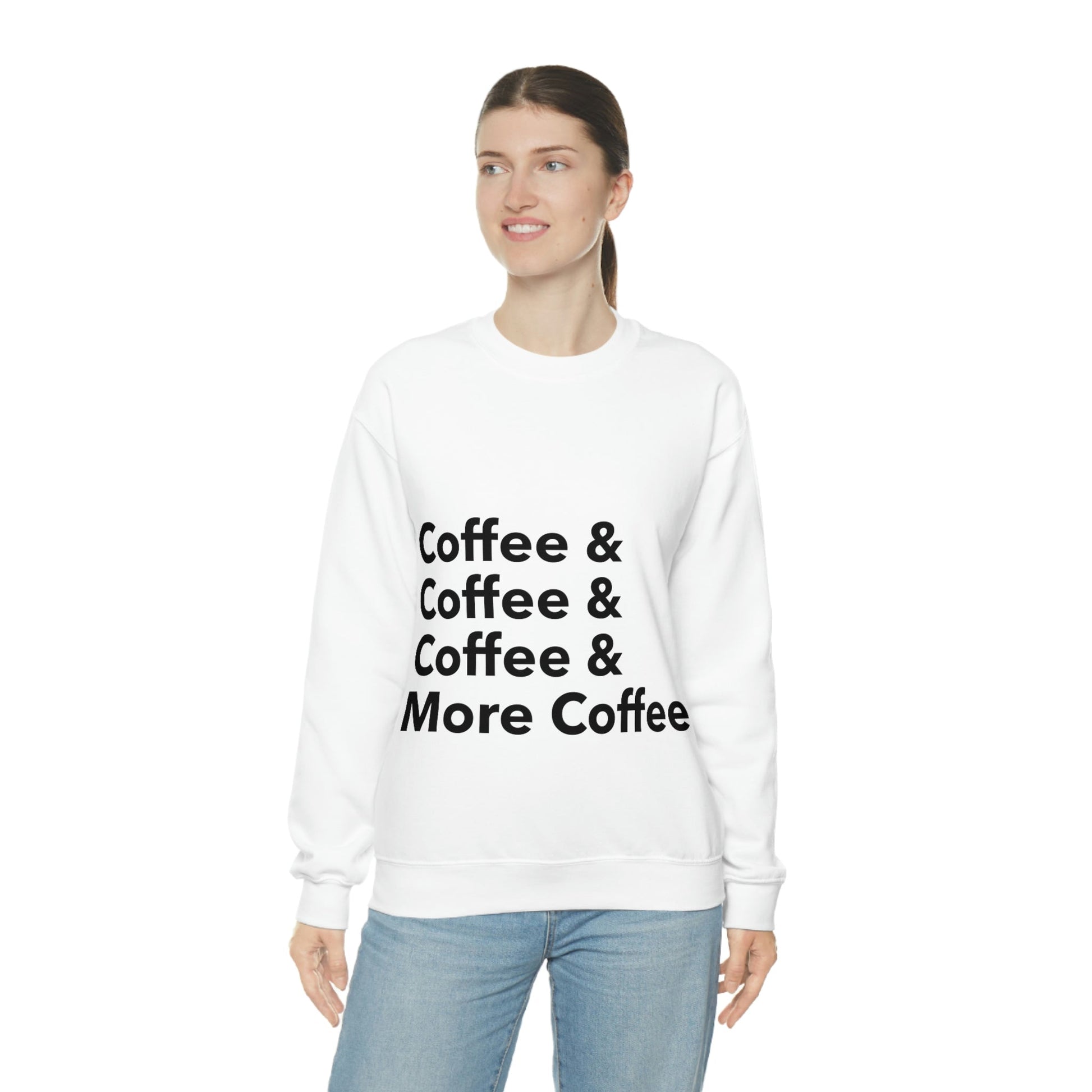 Coffee Lovers Quotes Caffeine Lover Unisex Heavy Blend™ Crewneck Sweatshirt Ichaku [Perfect Gifts Selection]