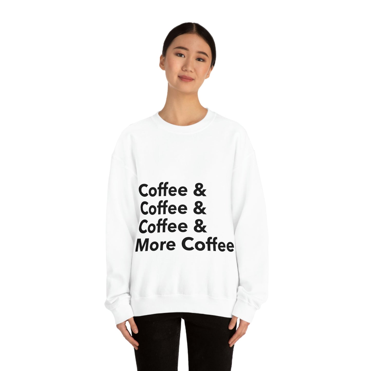 Coffee Lovers Quotes Caffeine Lover Unisex Heavy Blend™ Crewneck Sweatshirt Ichaku [Perfect Gifts Selection]