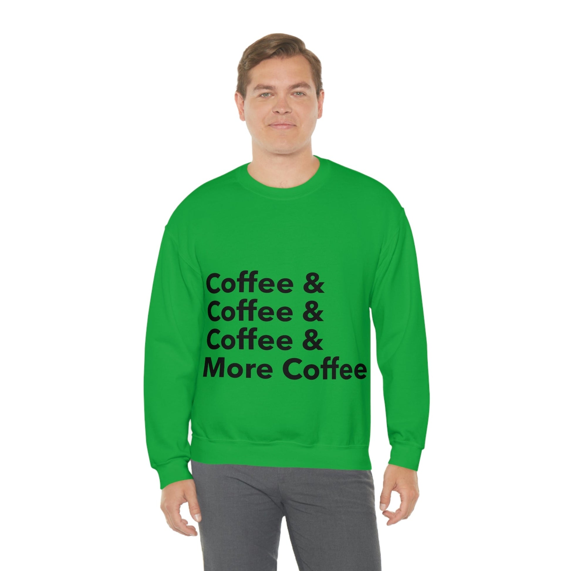 Coffee Lovers Quotes Caffeine Lover Unisex Heavy Blend™ Crewneck Sweatshirt Ichaku [Perfect Gifts Selection]