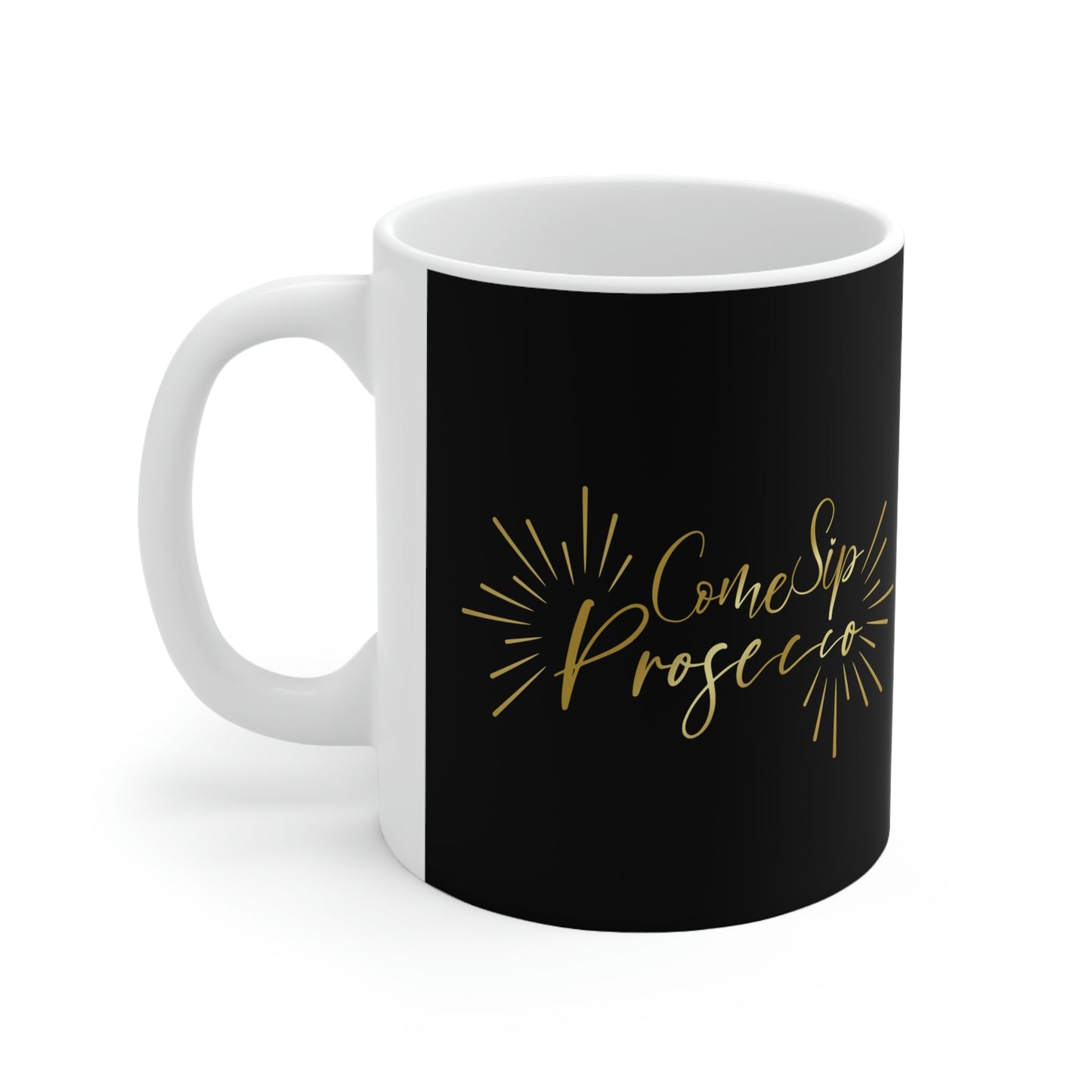 Come Sip Prosecco Party Wine Art Ceramic Mug 11oz Ichaku [Perfect Gifts Selection]