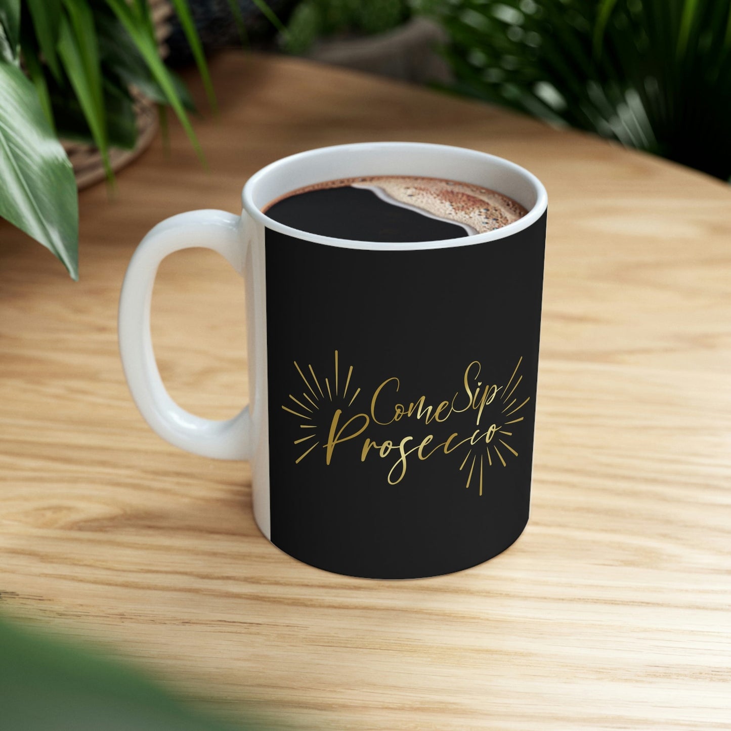 Come Sip Prosecco Party Wine Art Ceramic Mug 11oz Ichaku [Perfect Gifts Selection]