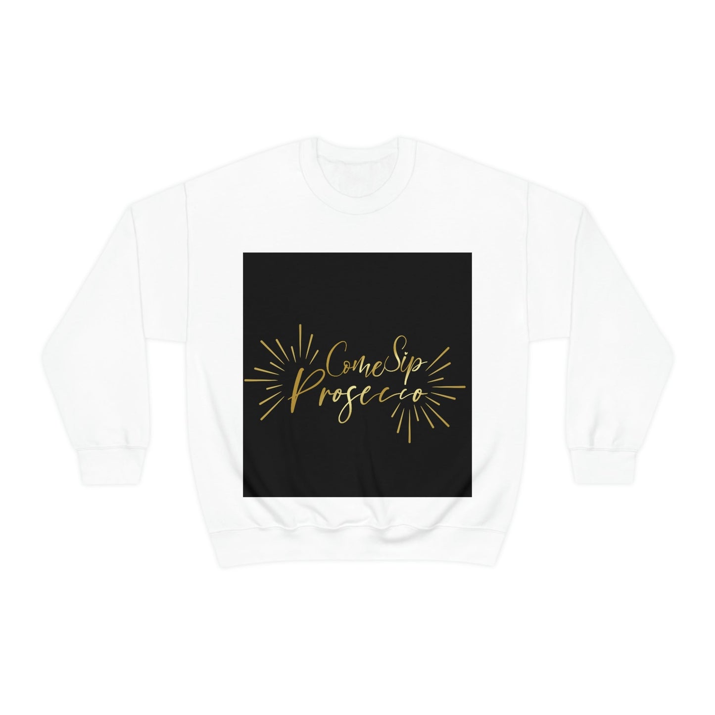 Come Sip Prosecco Party Wine Art Unisex Heavy Blend™ Crewneck Sweatshirt Ichaku [Perfect Gifts Selection]