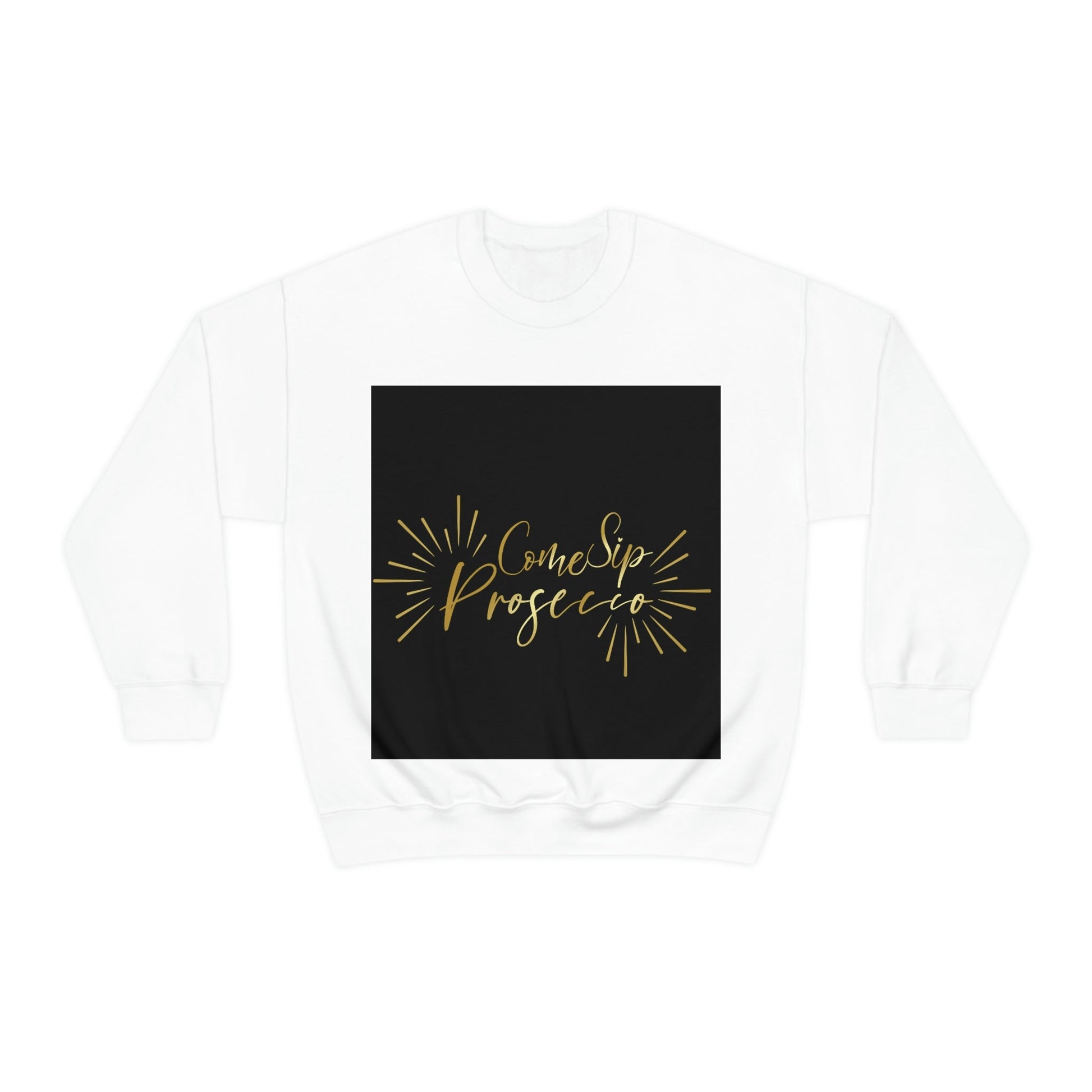 Come Sip Prosecco Party Wine Art Unisex Heavy Blend™ Crewneck Sweatshirt Ichaku [Perfect Gifts Selection]