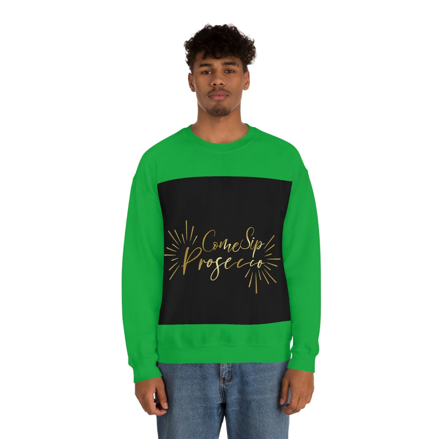 Come Sip Prosecco Party Wine Art Unisex Heavy Blend™ Crewneck Sweatshirt Ichaku [Perfect Gifts Selection]