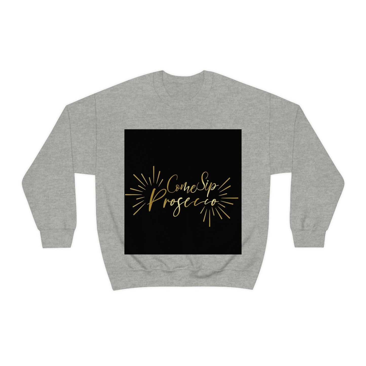 Come Sip Prosecco Party Wine Art Unisex Heavy Blend™ Crewneck Sweatshirt Ichaku [Perfect Gifts Selection]