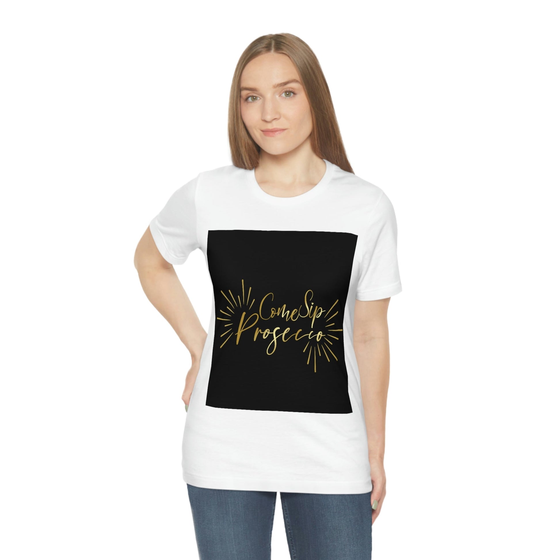 Come Sip Prosecco Party Wine Unisex Jersey Short Sleeve T-Shirt Ichaku [Perfect Gifts Selection]
