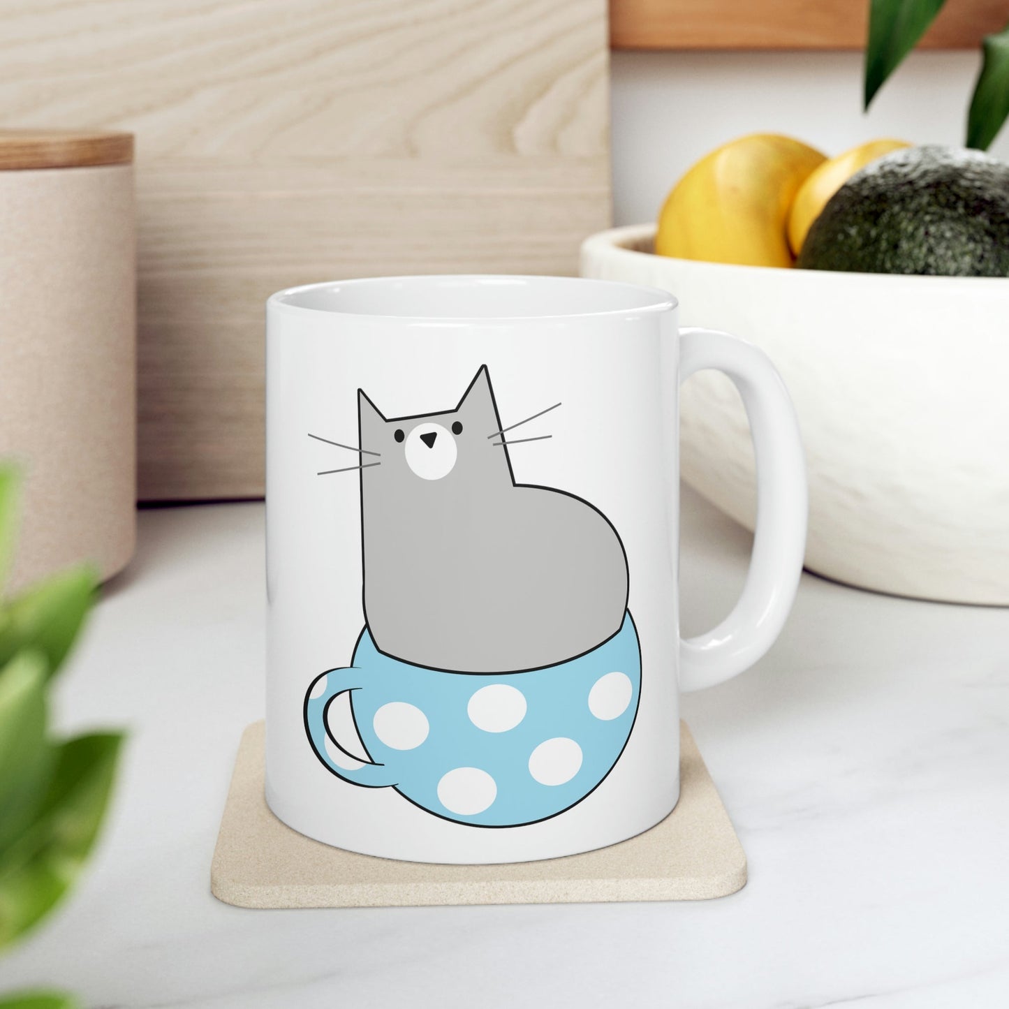 Cup Of Cat Watching Funny Pink Anime Ceramic Mug 11oz Ichaku [Perfect Gifts Selection]