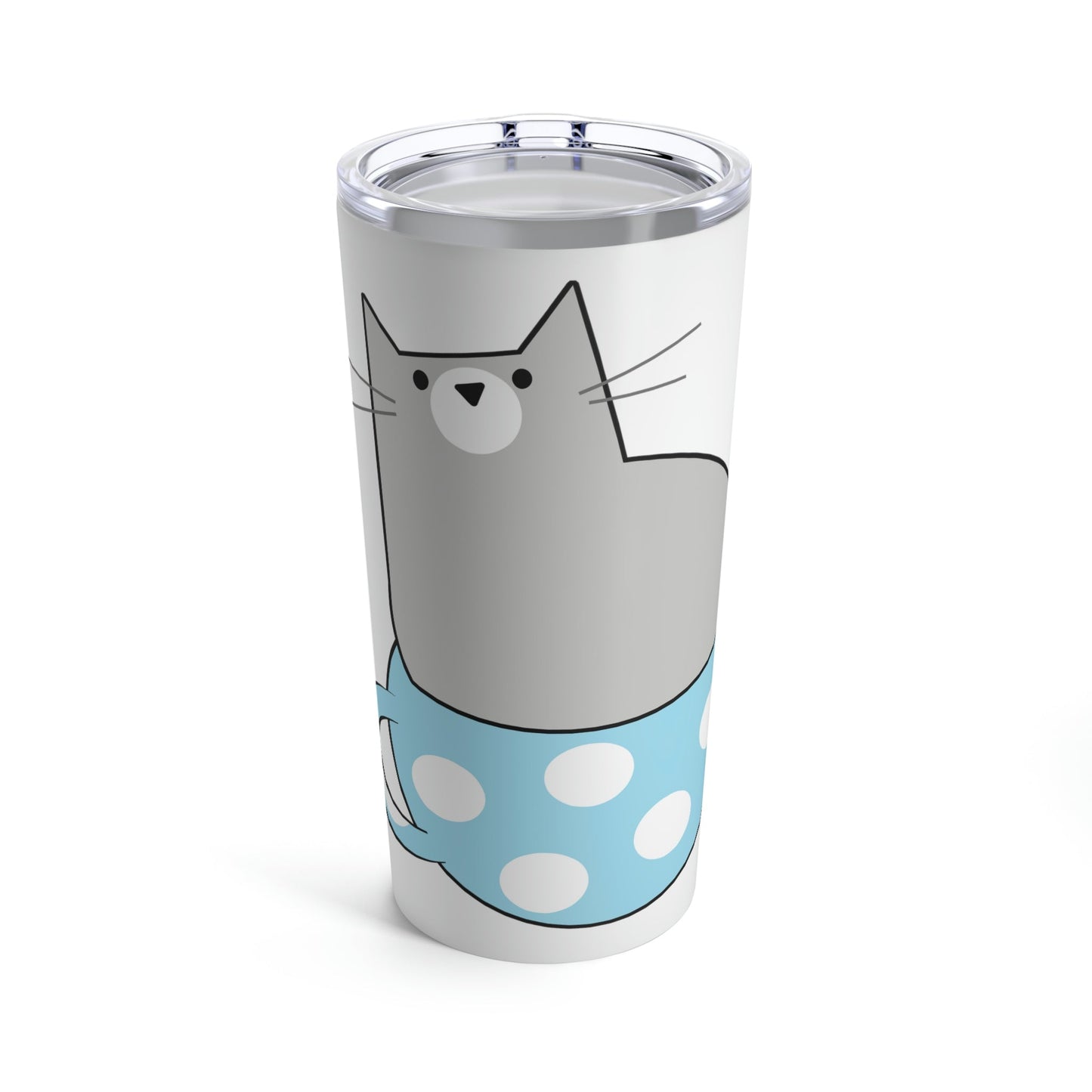 Cup Of Cat Watching Funny Pink Anime Stainless Steel Hot or Cold Vacuum Tumbler 20oz Ichaku [Perfect Gifts Selection]