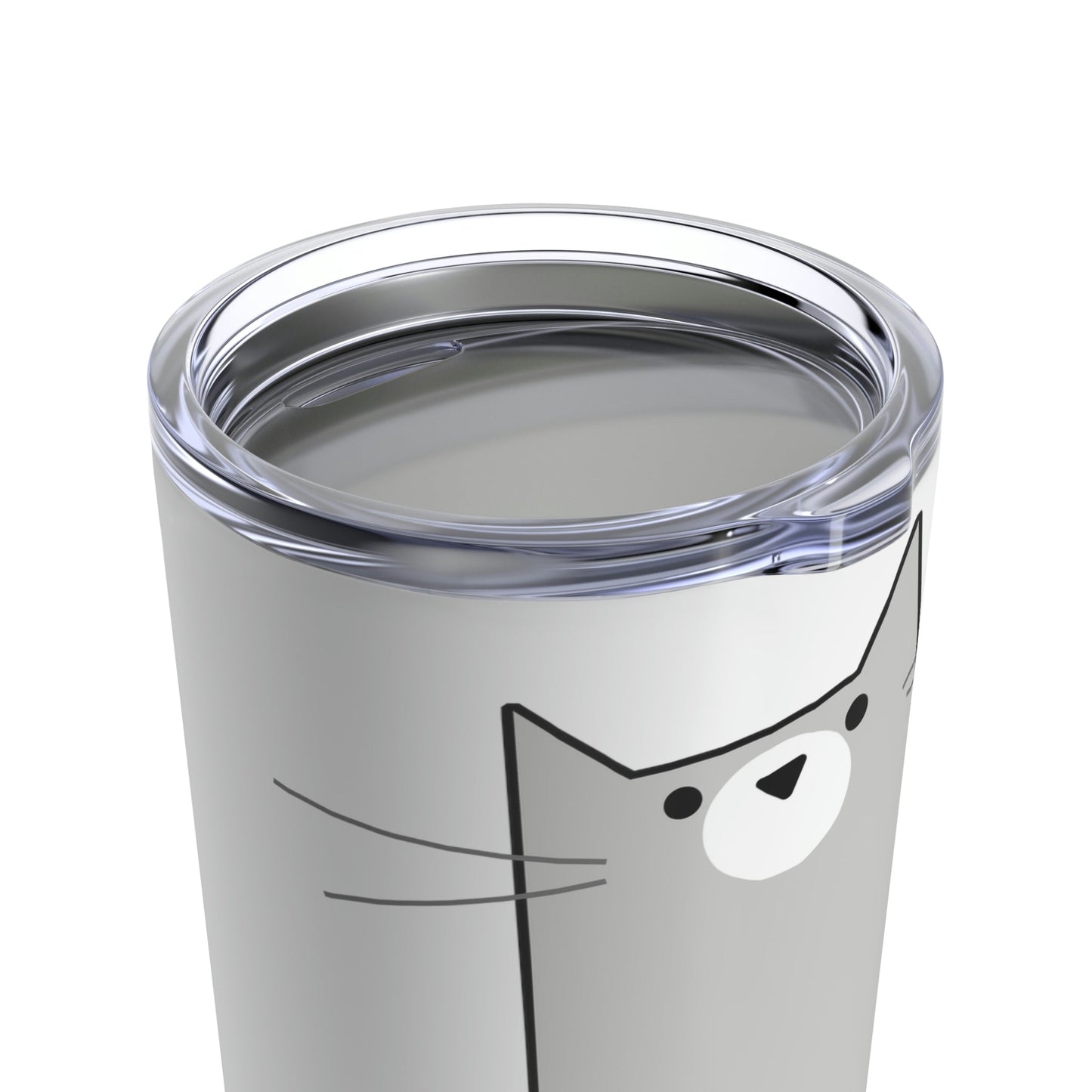 Cup Of Cat Watching Funny Pink Anime Stainless Steel Hot or Cold Vacuum Tumbler 20oz Ichaku [Perfect Gifts Selection]