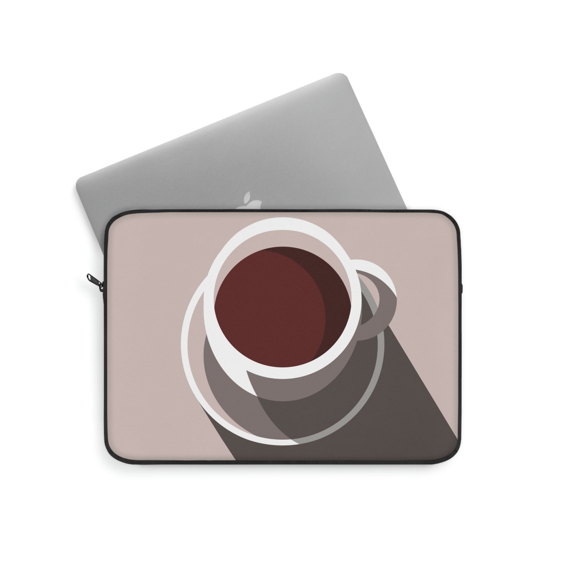 Cup Of Coffee Minimal Art Aesthetic Beige Laptop Sleeve Ichaku [Perfect Gifts Selection]