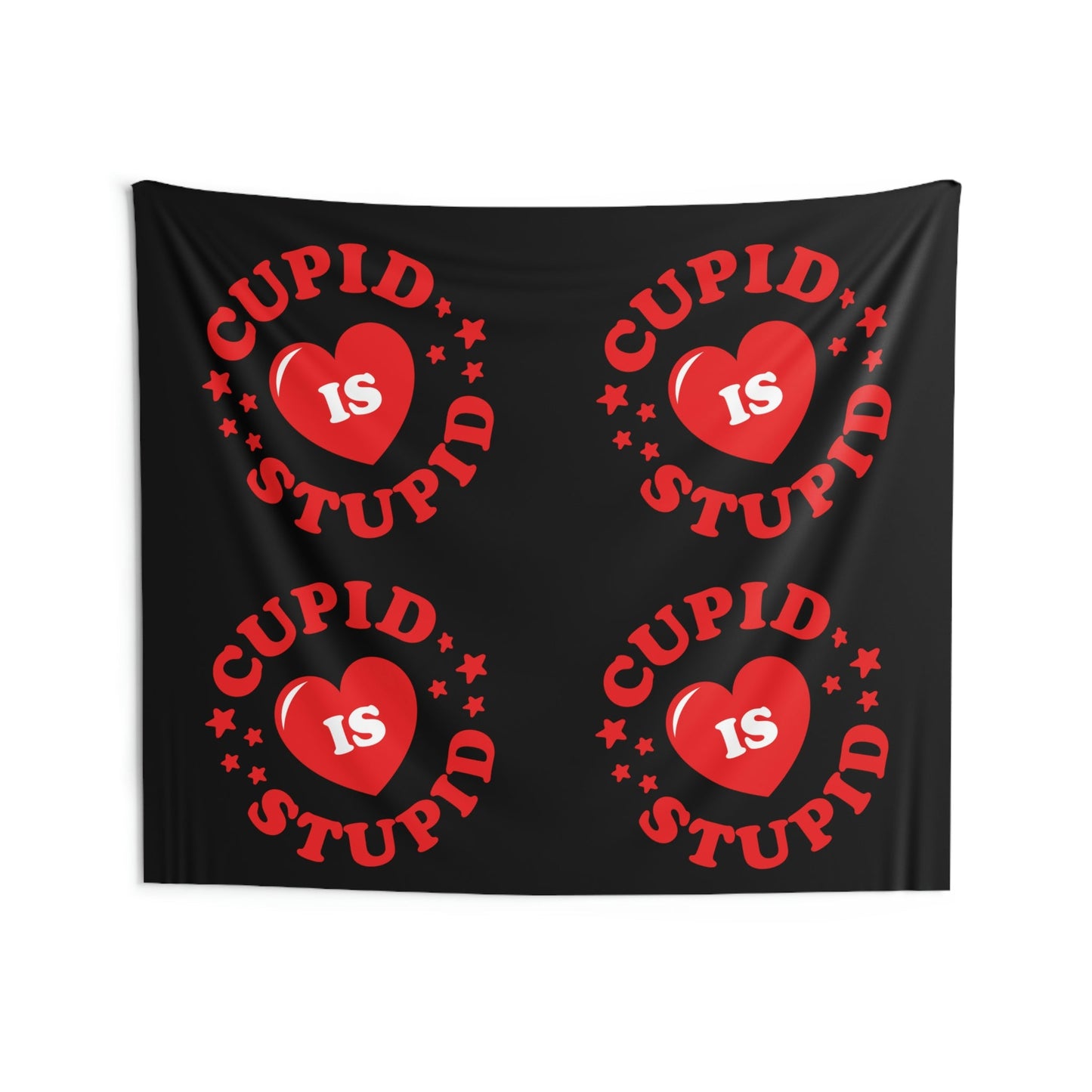 Cupid is Stupid Valentines Day Indoor Wall Tapestries Ichaku [Perfect Gifts Selection]