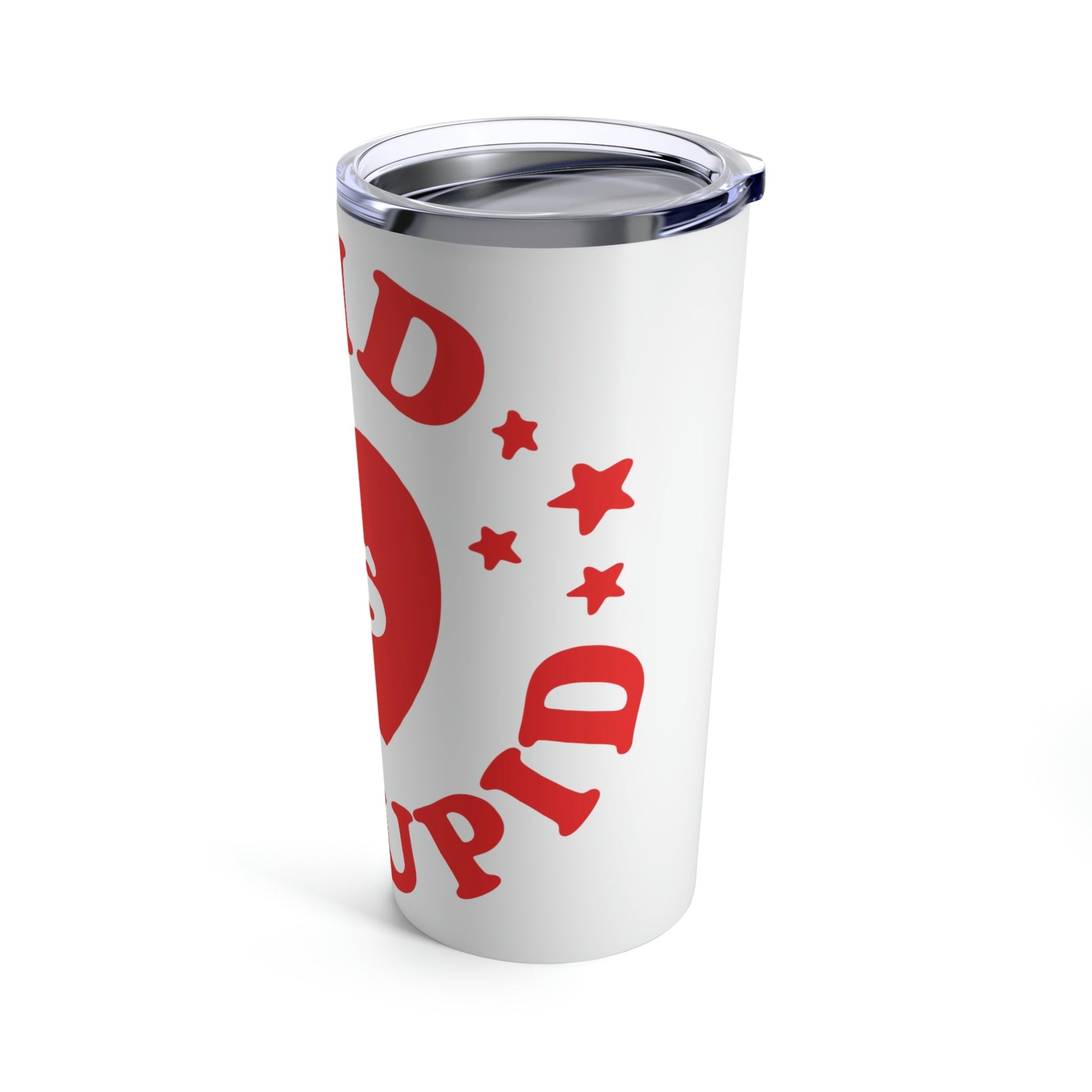 Cupid is Stupid Valentines Day Stainless Steel Hot or Cold Vacuum Tumbler 20oz Ichaku [Perfect Gifts Selection]