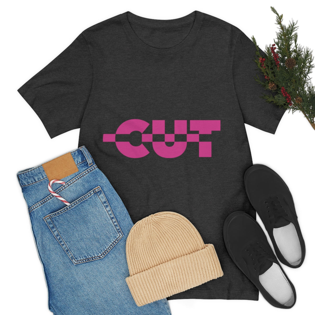 Cut it Out Typography Classic TV Series Quotes Unisex Jersey Short Sleeve T-Shirt Ichaku [Perfect Gifts Selection]