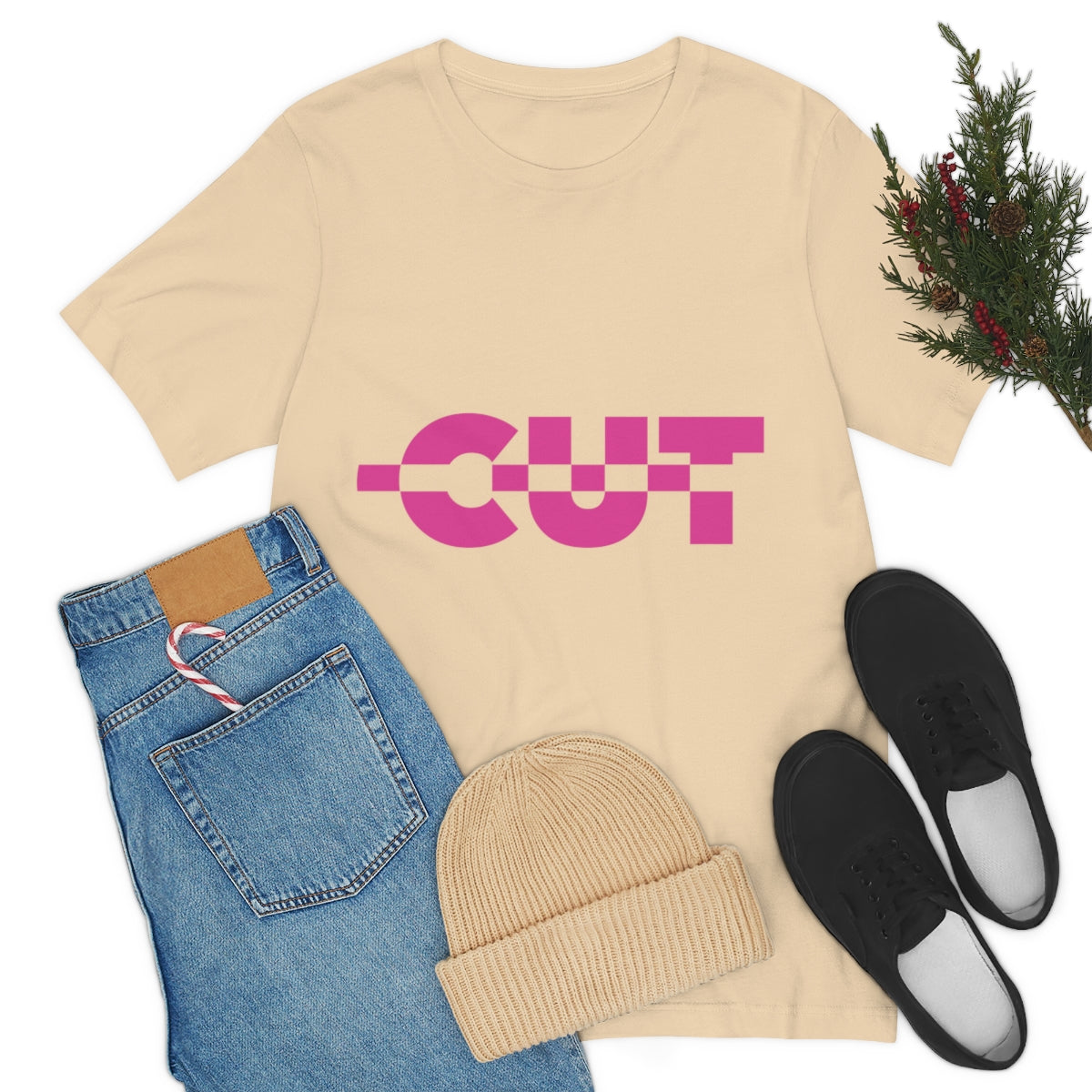 Cut it Out Typography Classic TV Series Quotes Unisex Jersey Short Sleeve T-Shirt Ichaku [Perfect Gifts Selection]